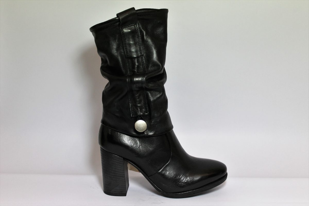 STIVALE PELLE DONNA AS98 583205 NERO