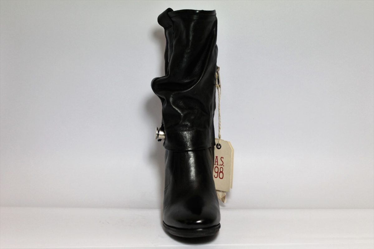 STIVALE PELLE DONNA AS98 583205 NERO