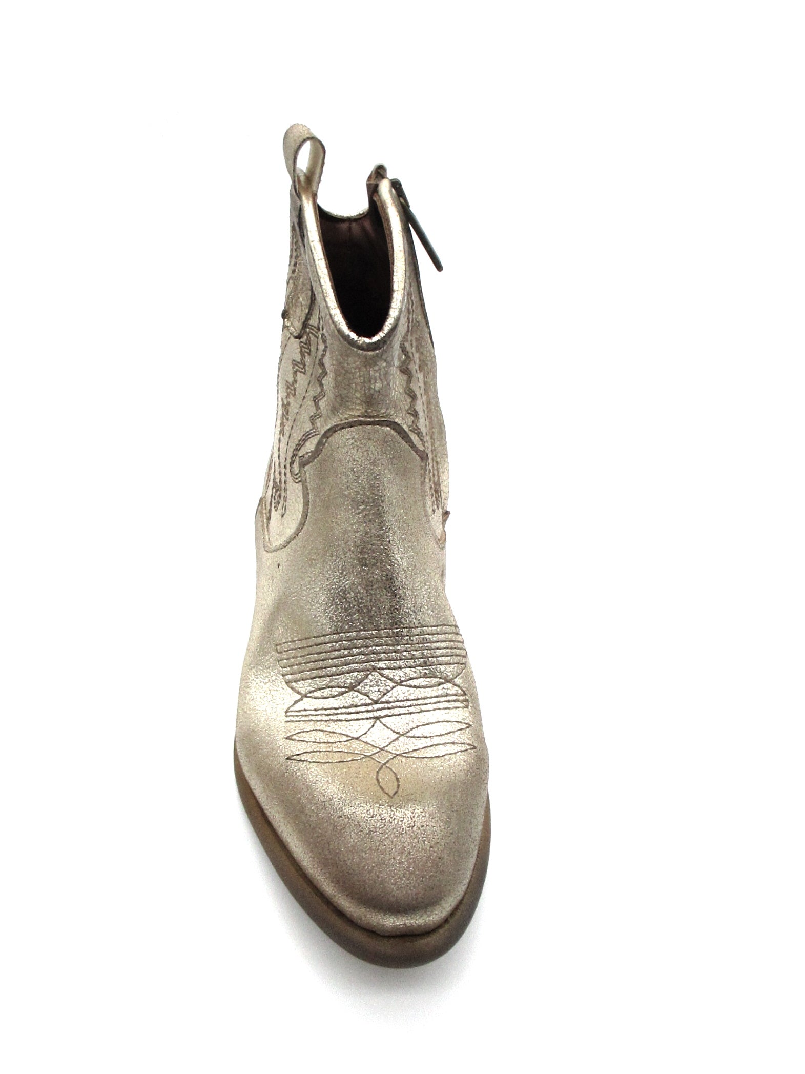 Stivale texano Zoe laminato Platino