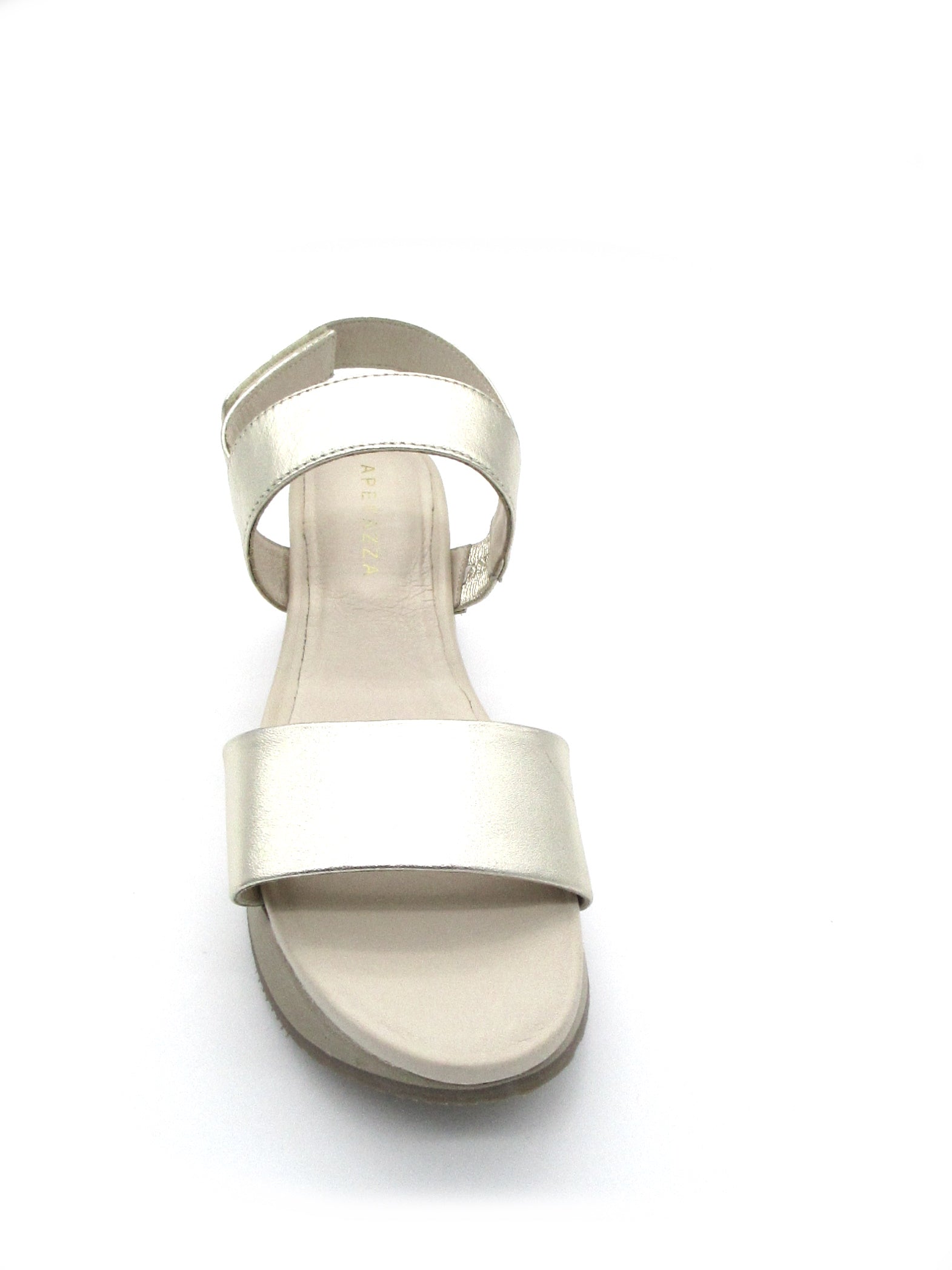Sandalo pelle donna Apepazza Helen Platino