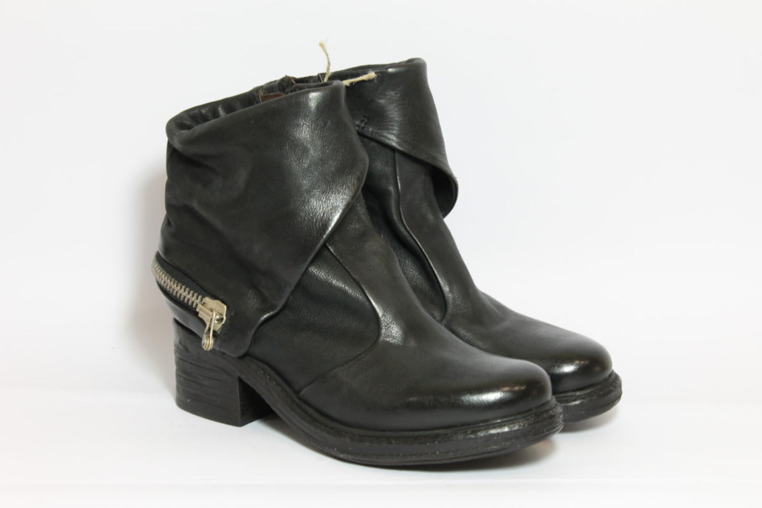 TRONCHETTO PELLE DONNA AS98 261239 NERO