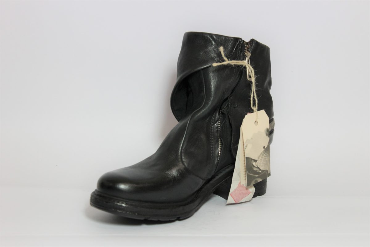 TRONCHETTO PELLE DONNA AS98 261239 NERO