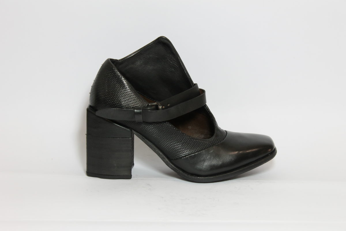 SCARPA PELLE DONNA AS98 585105 NERO