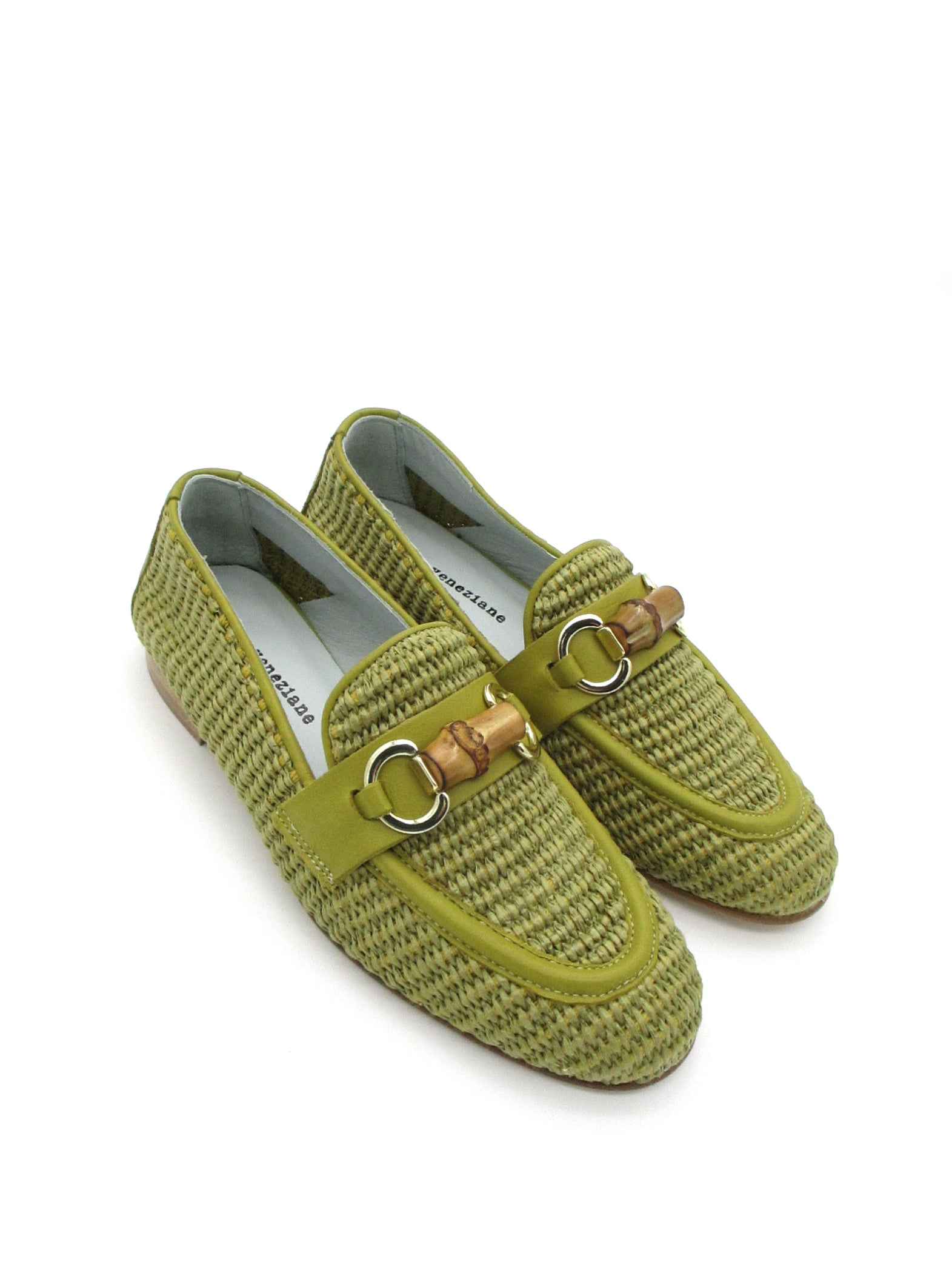 Mocassino pelle donna Poesie Veneziane Midollino Naturale