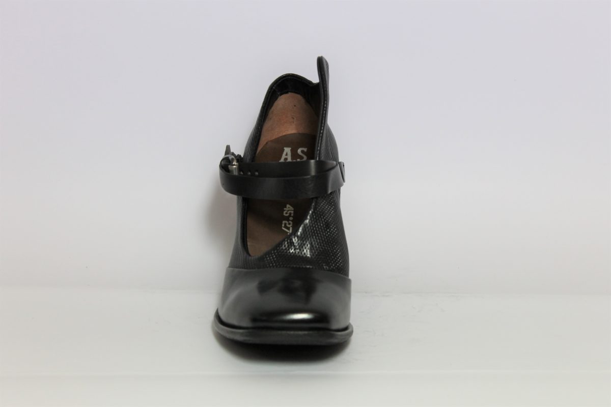 SCARPA PELLE DONNA AS98 585105 NERO