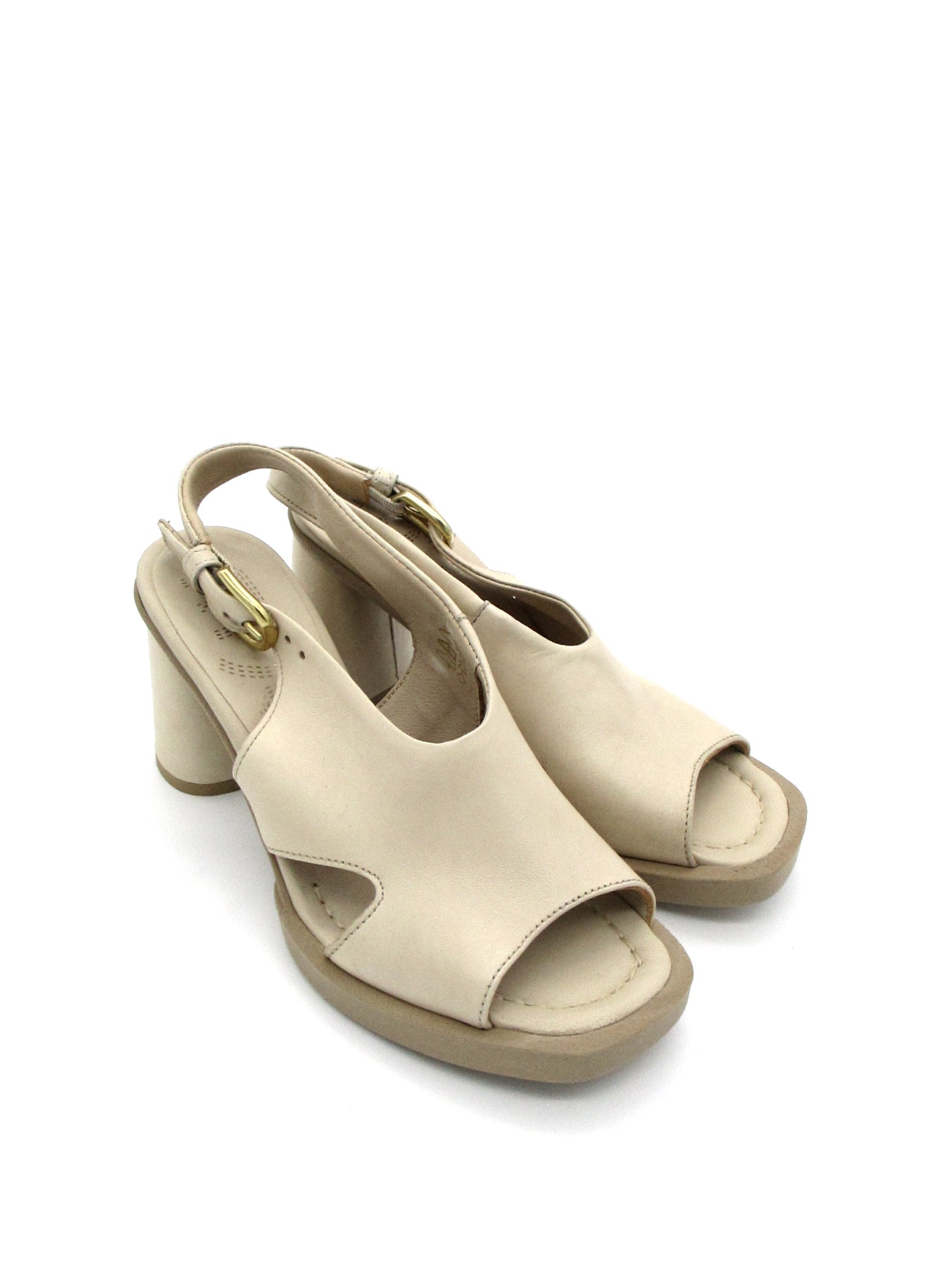 Sandalo pelle tacco donna Mjus Cappuccino - T57001 -