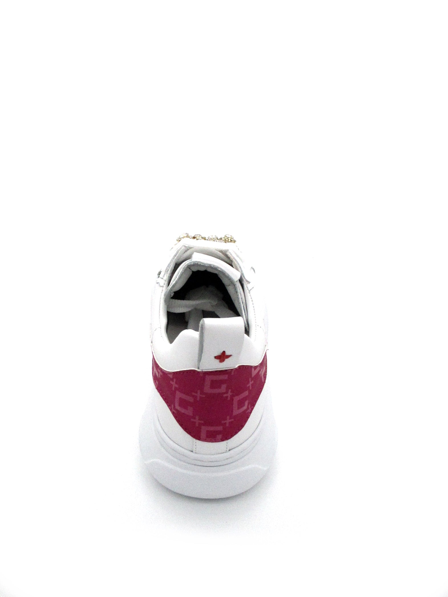 Sneaker pelle donna GIO+ Giada combi Monogramma Bianca Fuxia