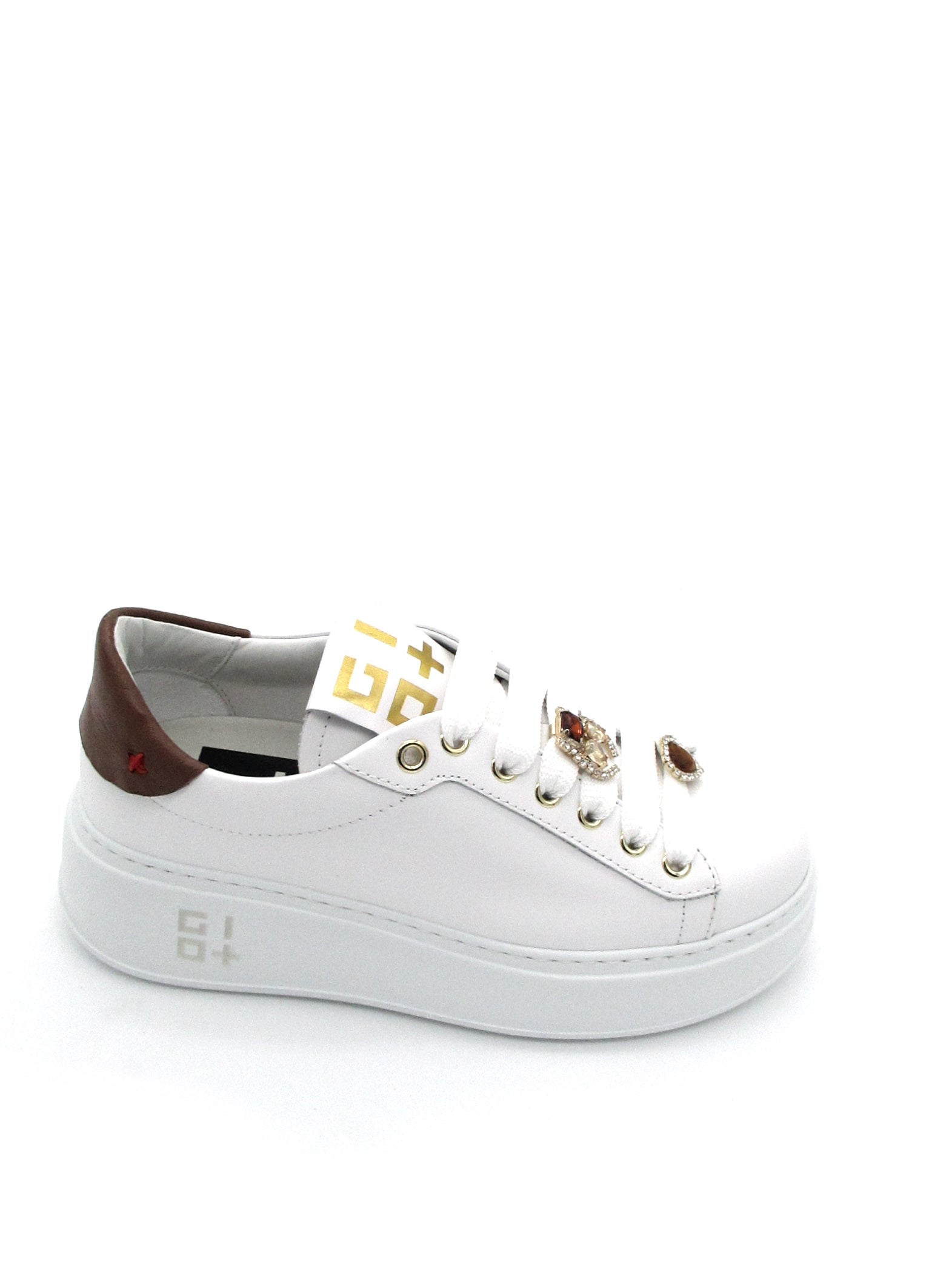 Sneaker pelle donna GIO+ PIA 52 combi Cuore Bianca