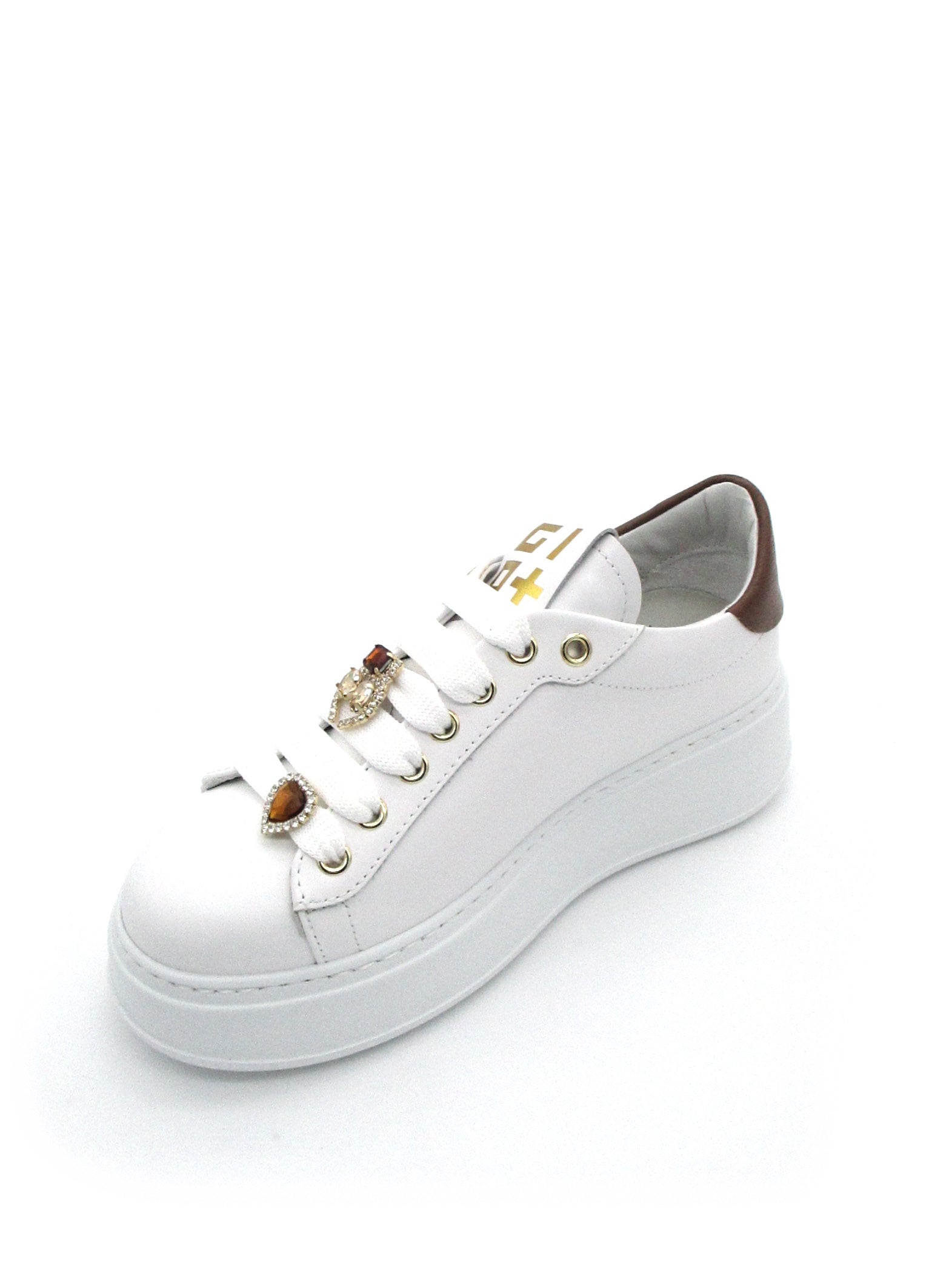 Sneaker pelle donna GIO+ PIA 52 combi Cuore Bianca