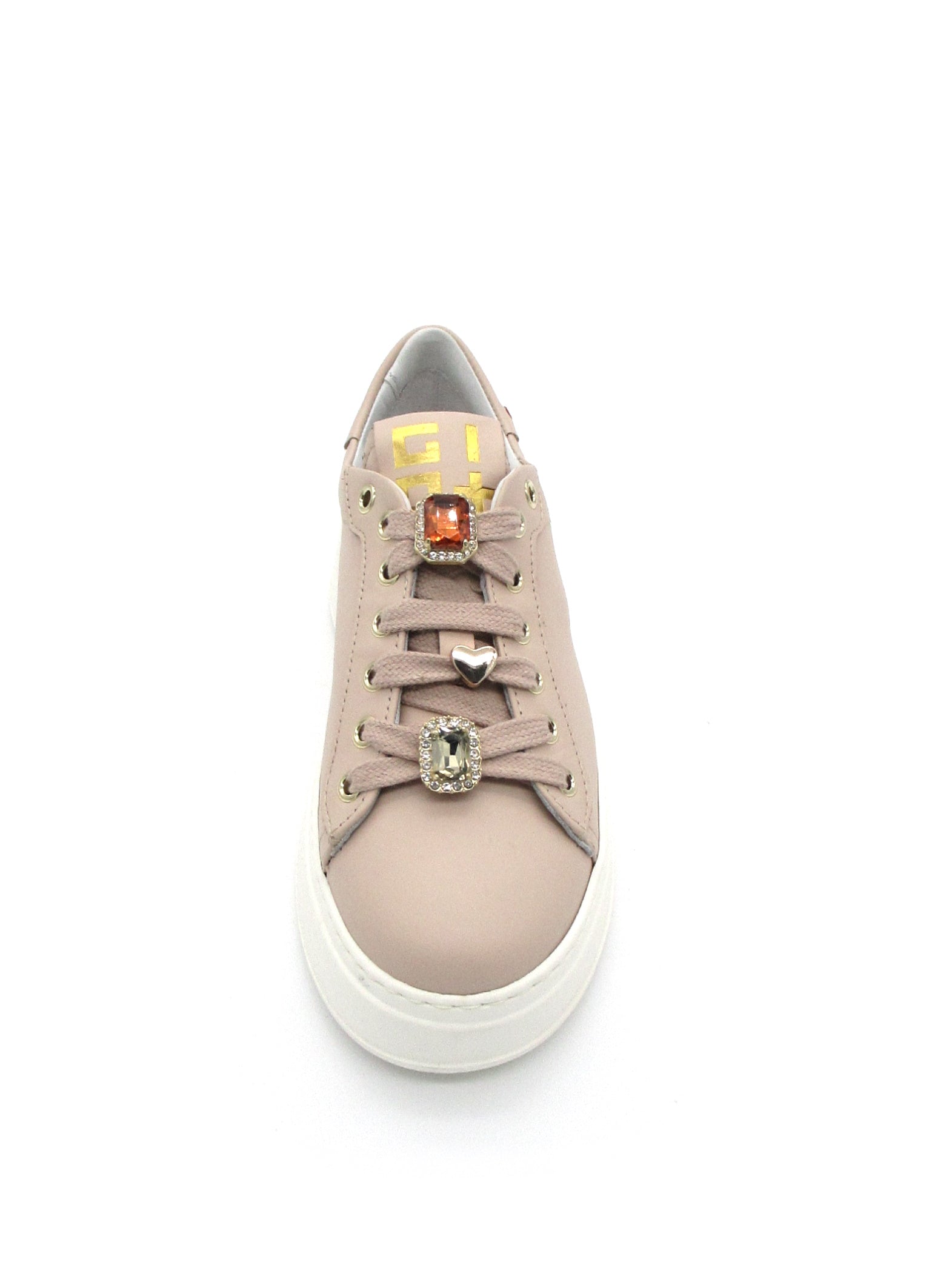 Sneaker pelle donna GIO+ PIA 55 combi Cuore Ecru