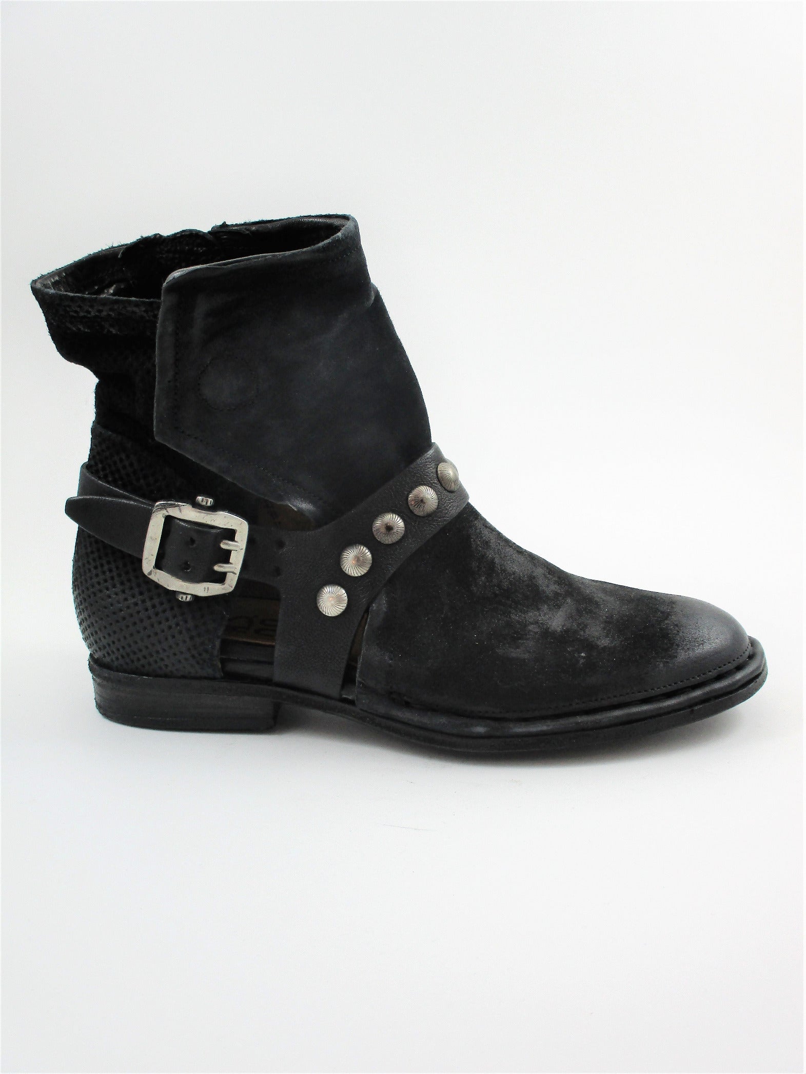 Tronchetto Pelle Donna AS98 639205 nero