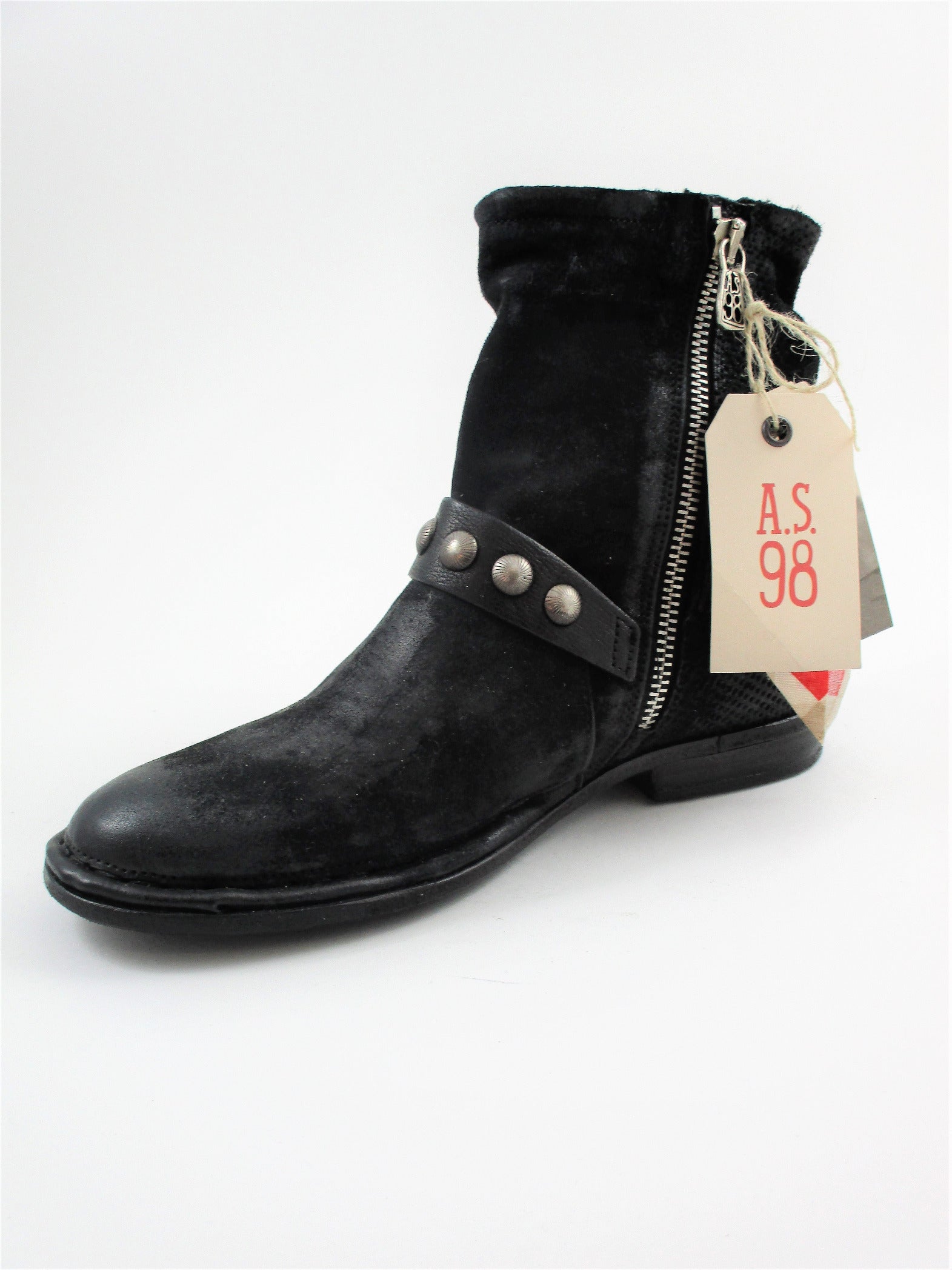 Tronchetto Pelle Donna AS98 639205 nero