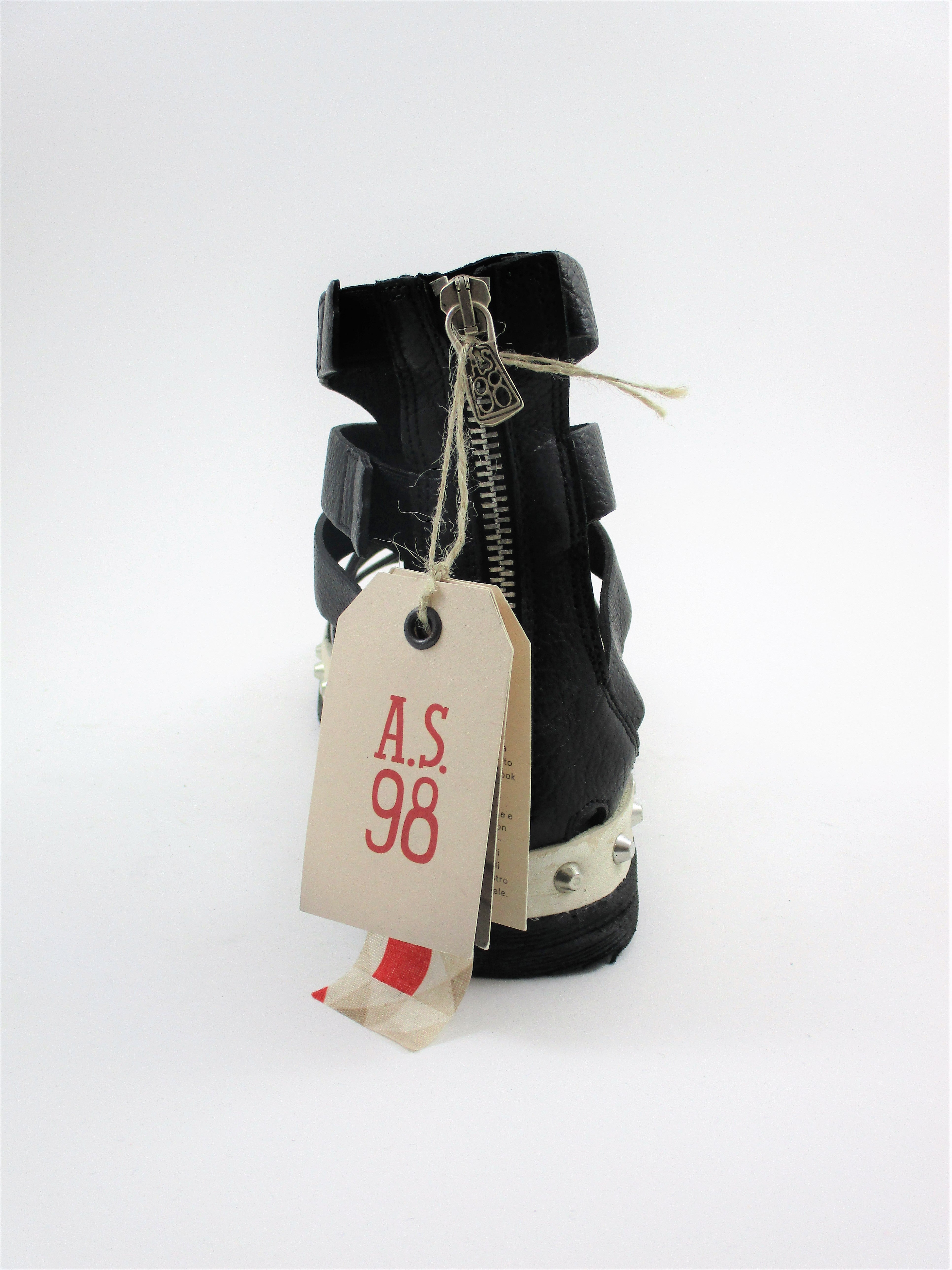 Sandalo pelle donna AS98 627006 nero