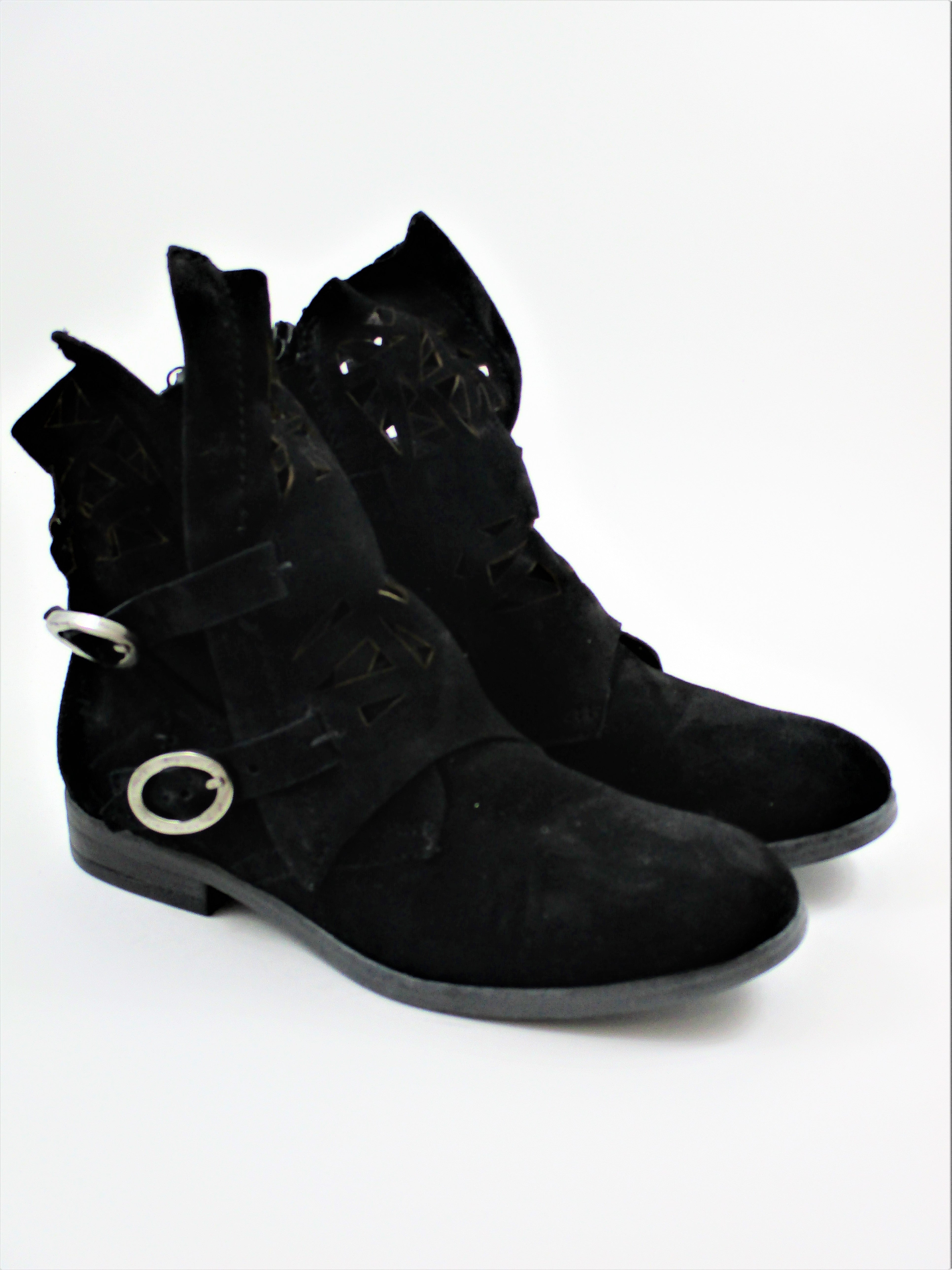 Tronchetto camoscio donna MJUS 884236 nero