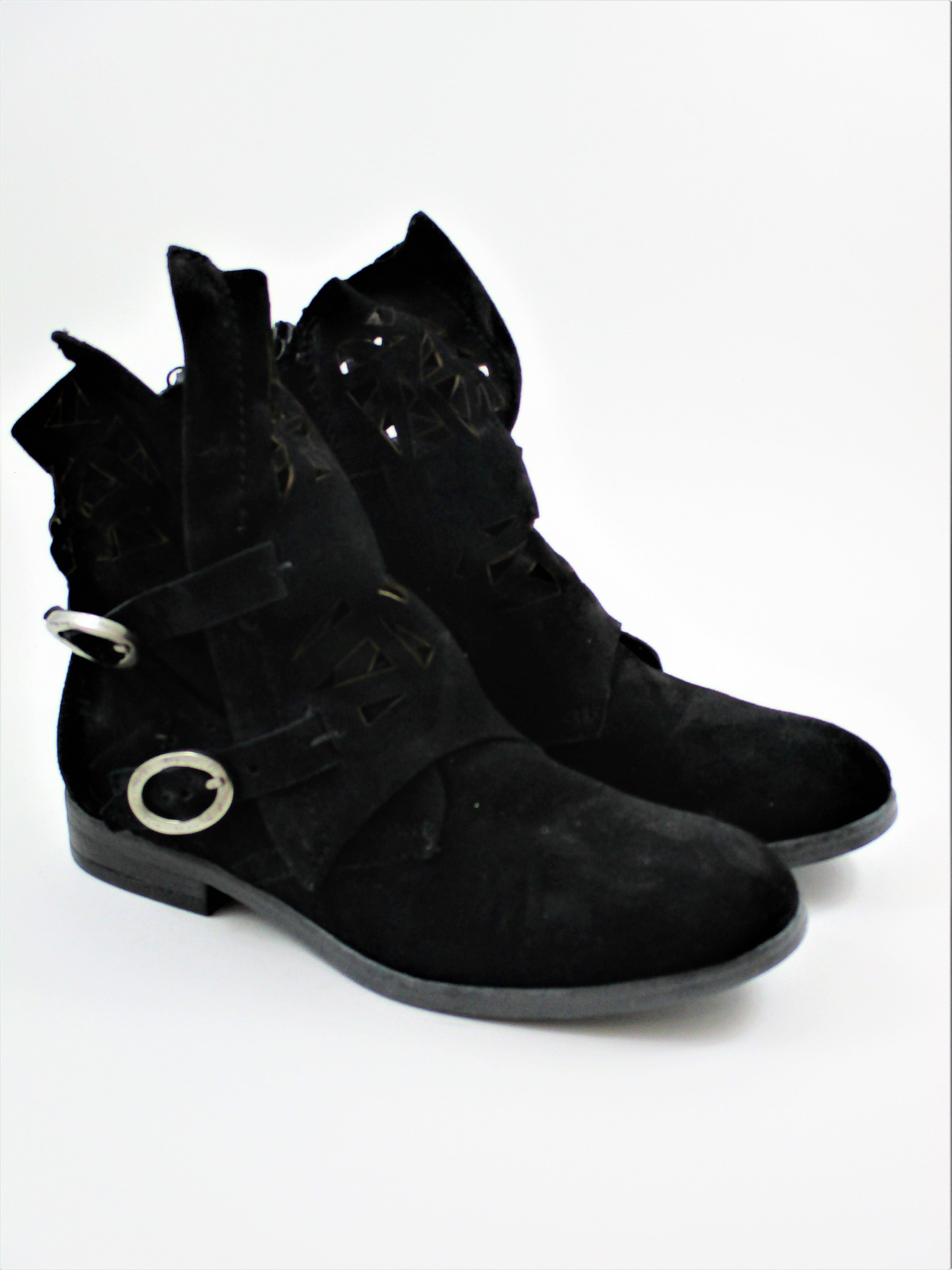 Tronchetto camoscio donna MJUS 884236 nero