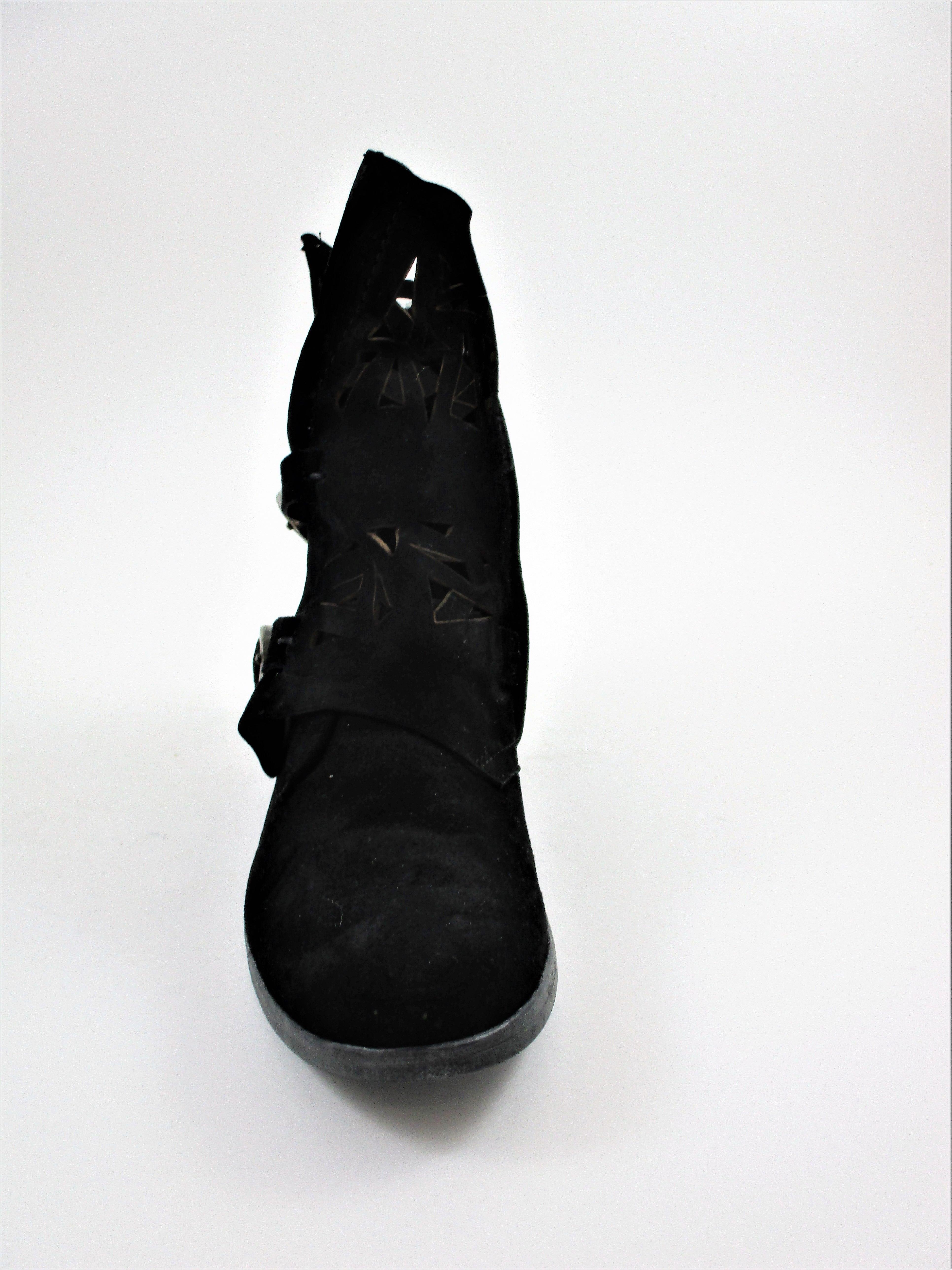 Tronchetto camoscio donna MJUS 884236 nero