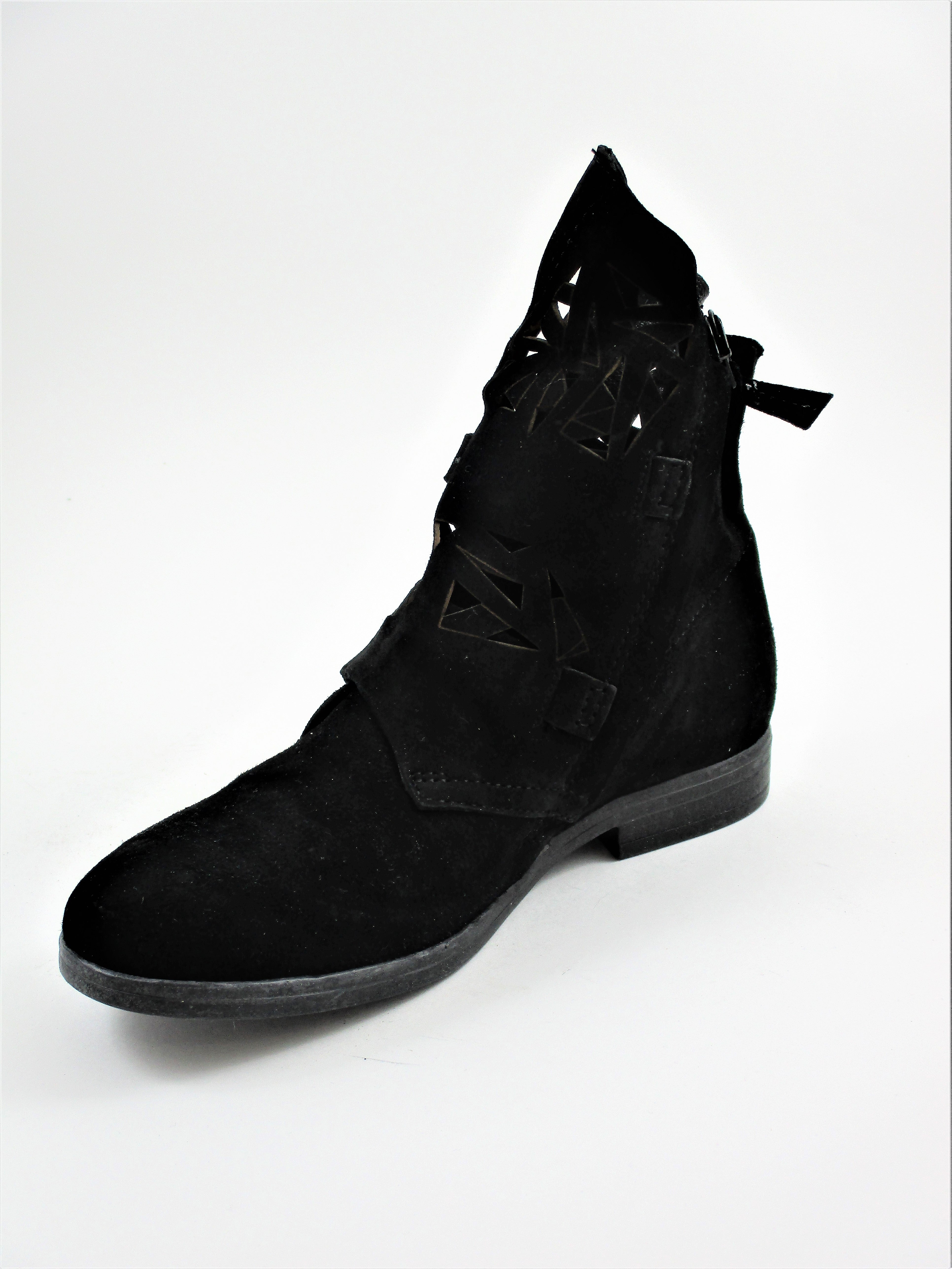 Tronchetto camoscio donna MJUS 884236 nero