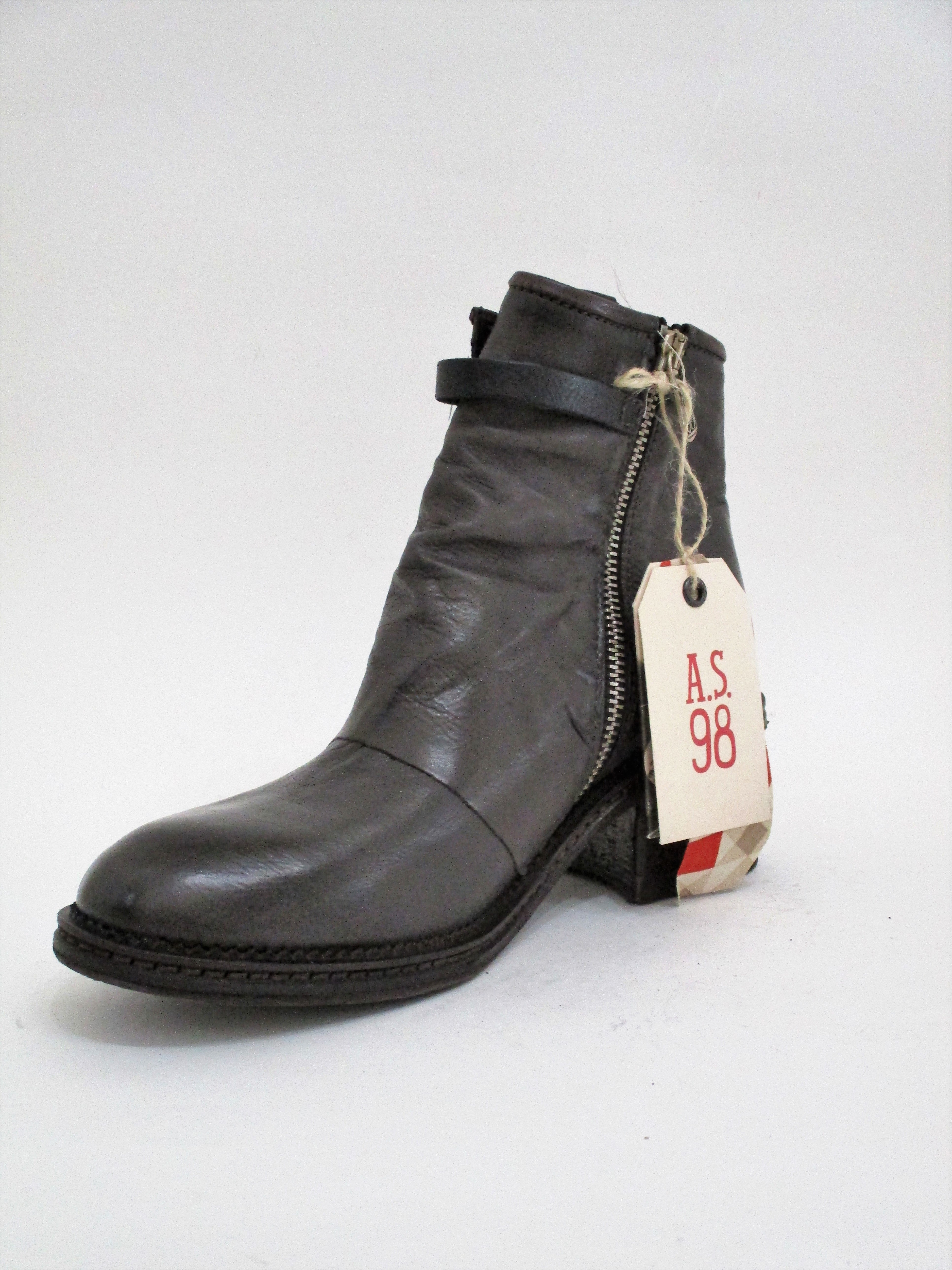 TRONCHETTO PELLE DONNA AS98 229201 GRIGIO