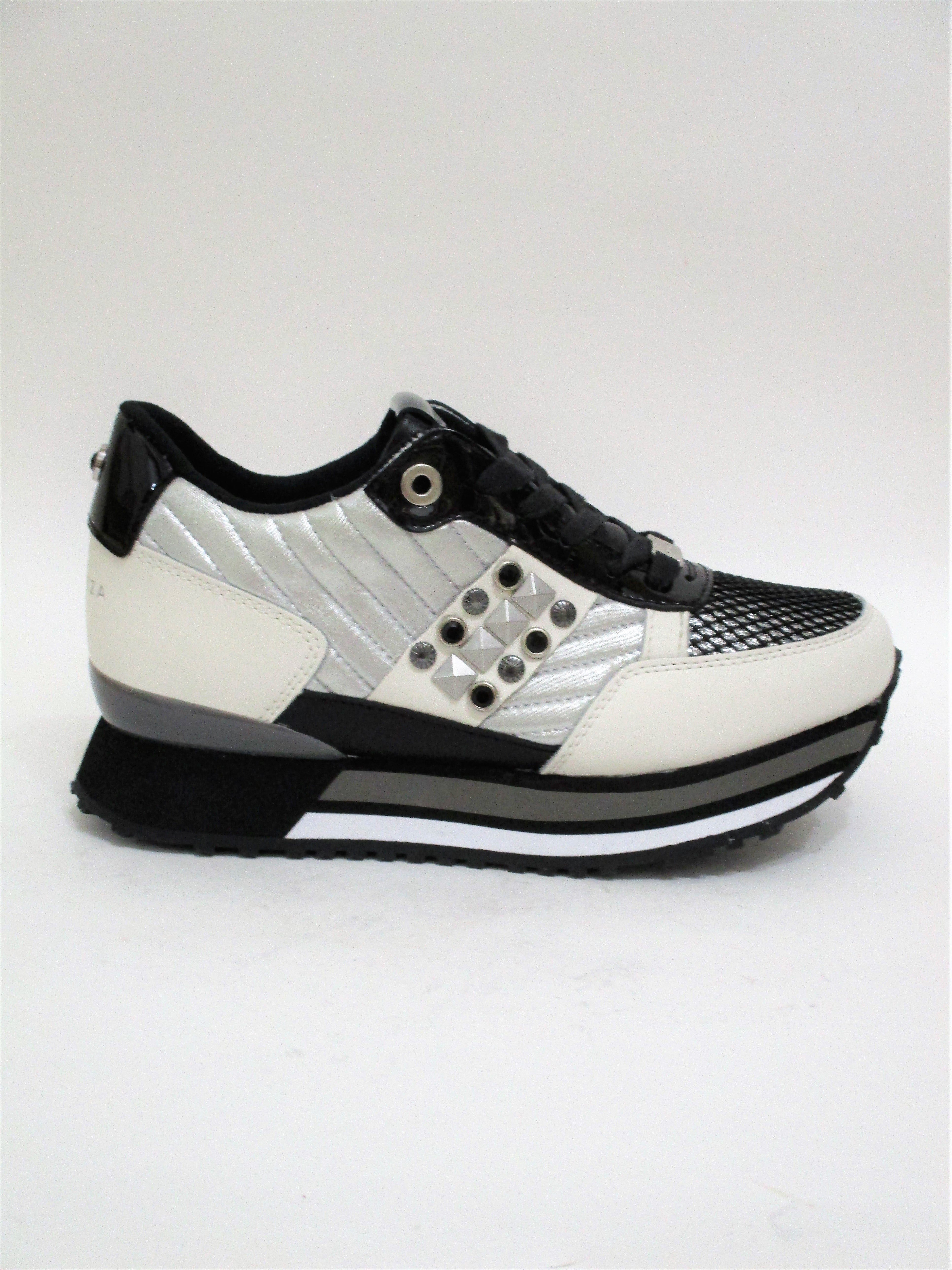 Sneaker pelle donna APEPAZZA RSD22 bianco/argento