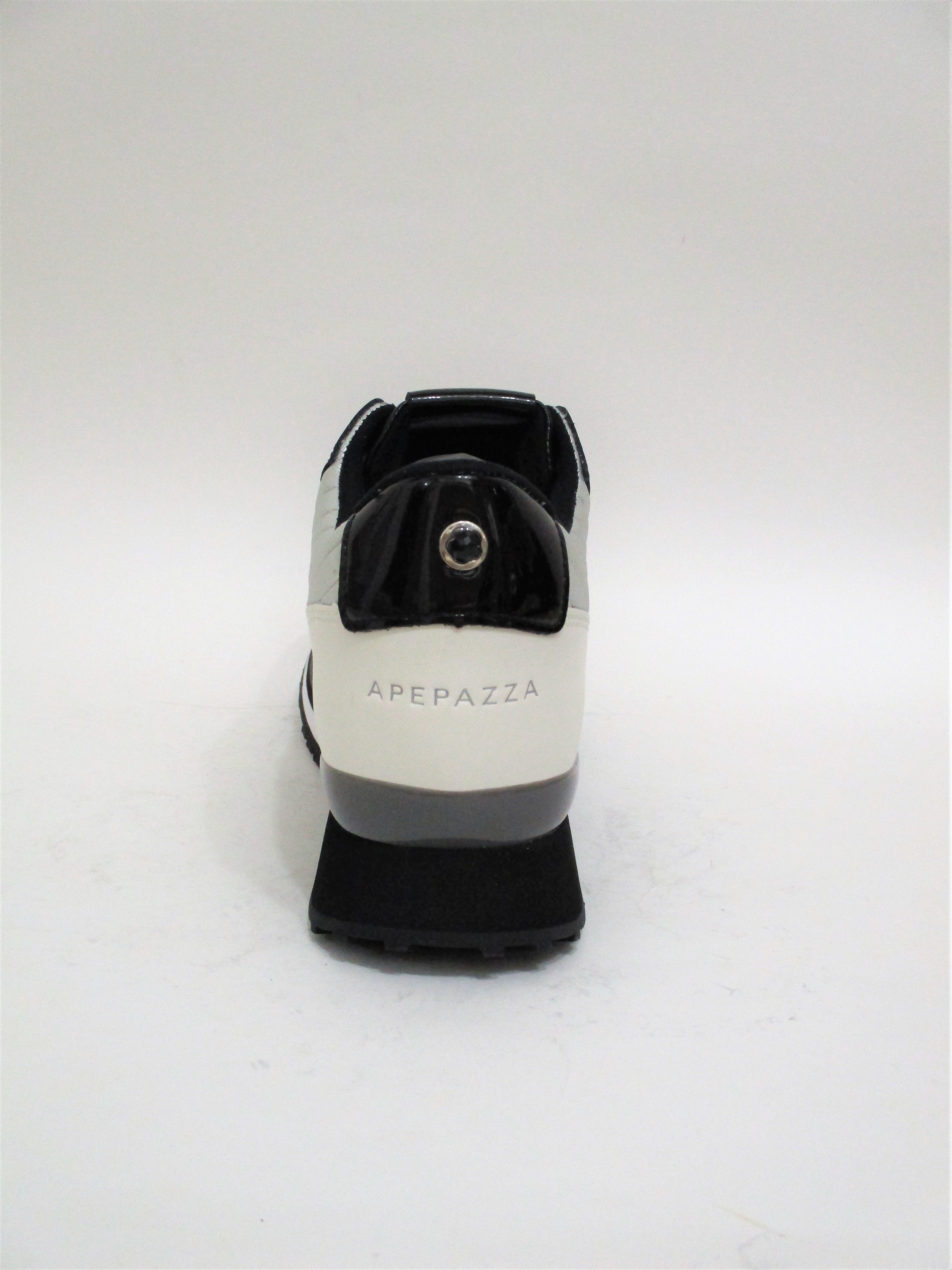 Sneaker pelle donna APEPAZZA RSD22 bianco/argento