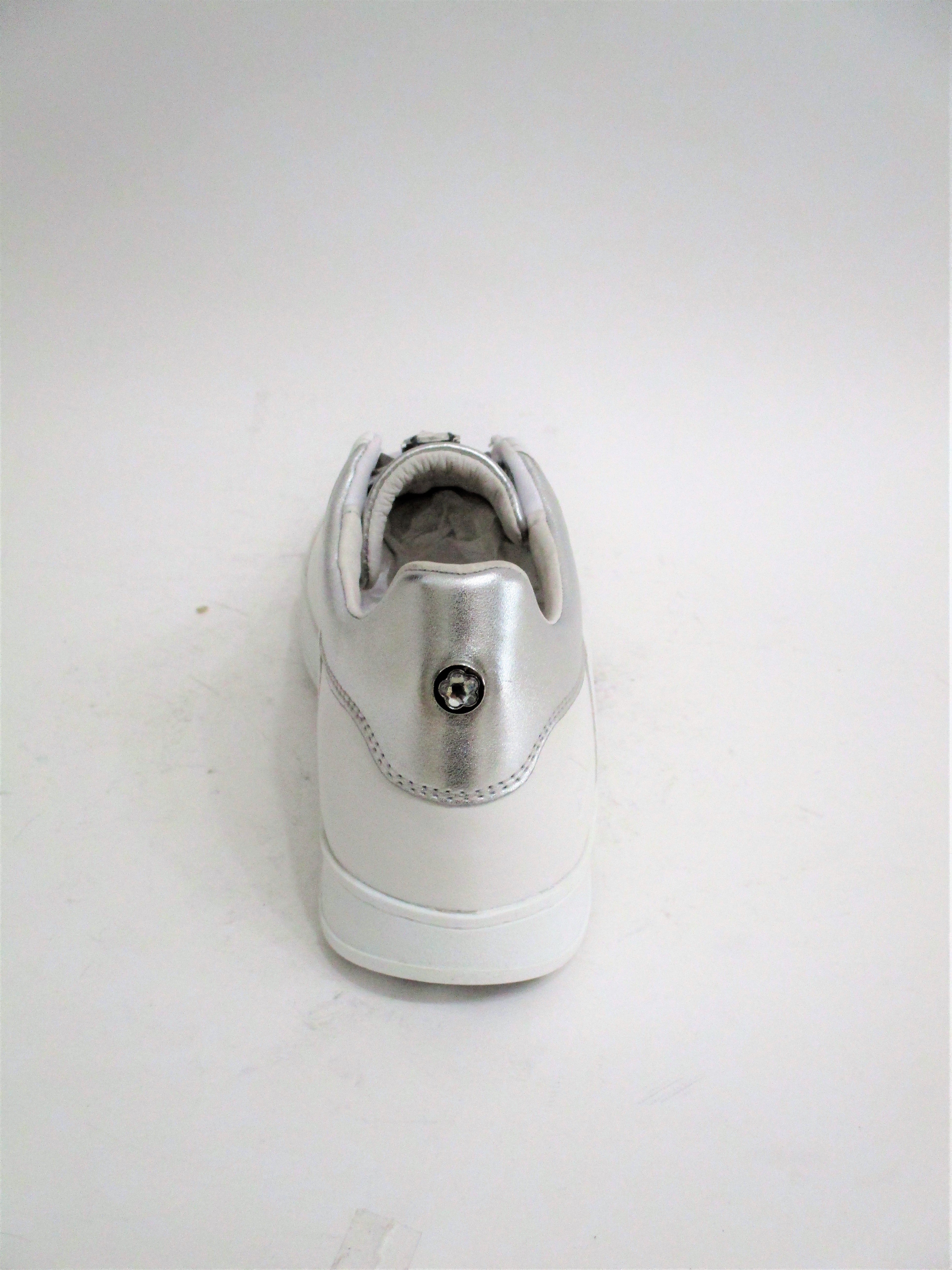 SNEAKER PELLE DONNA APEPAZZA SMW13 BIANCO/ARGENTO