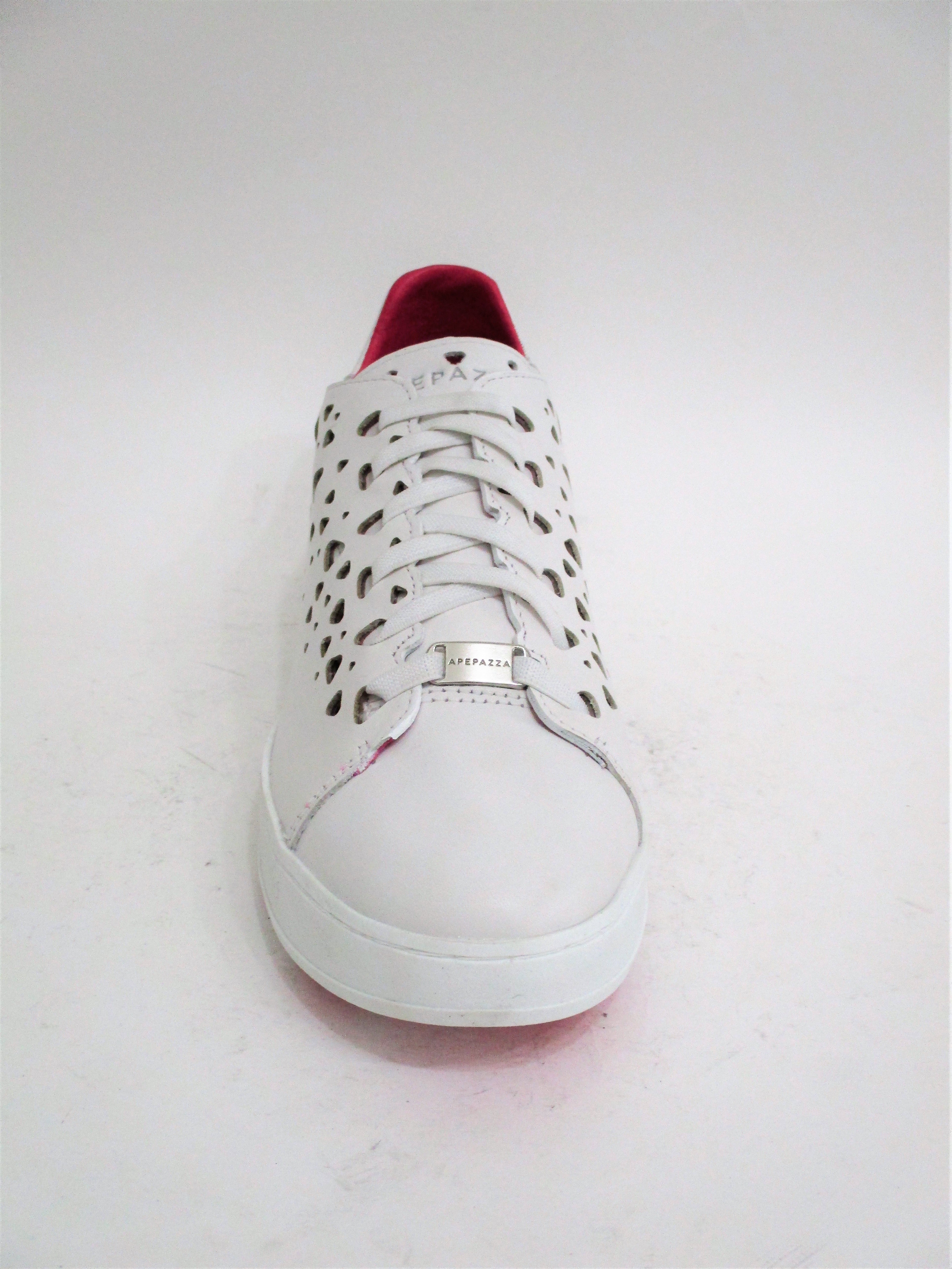 SNEAKER PELLE DONNA APEPAZZA SMW14 BIANCO