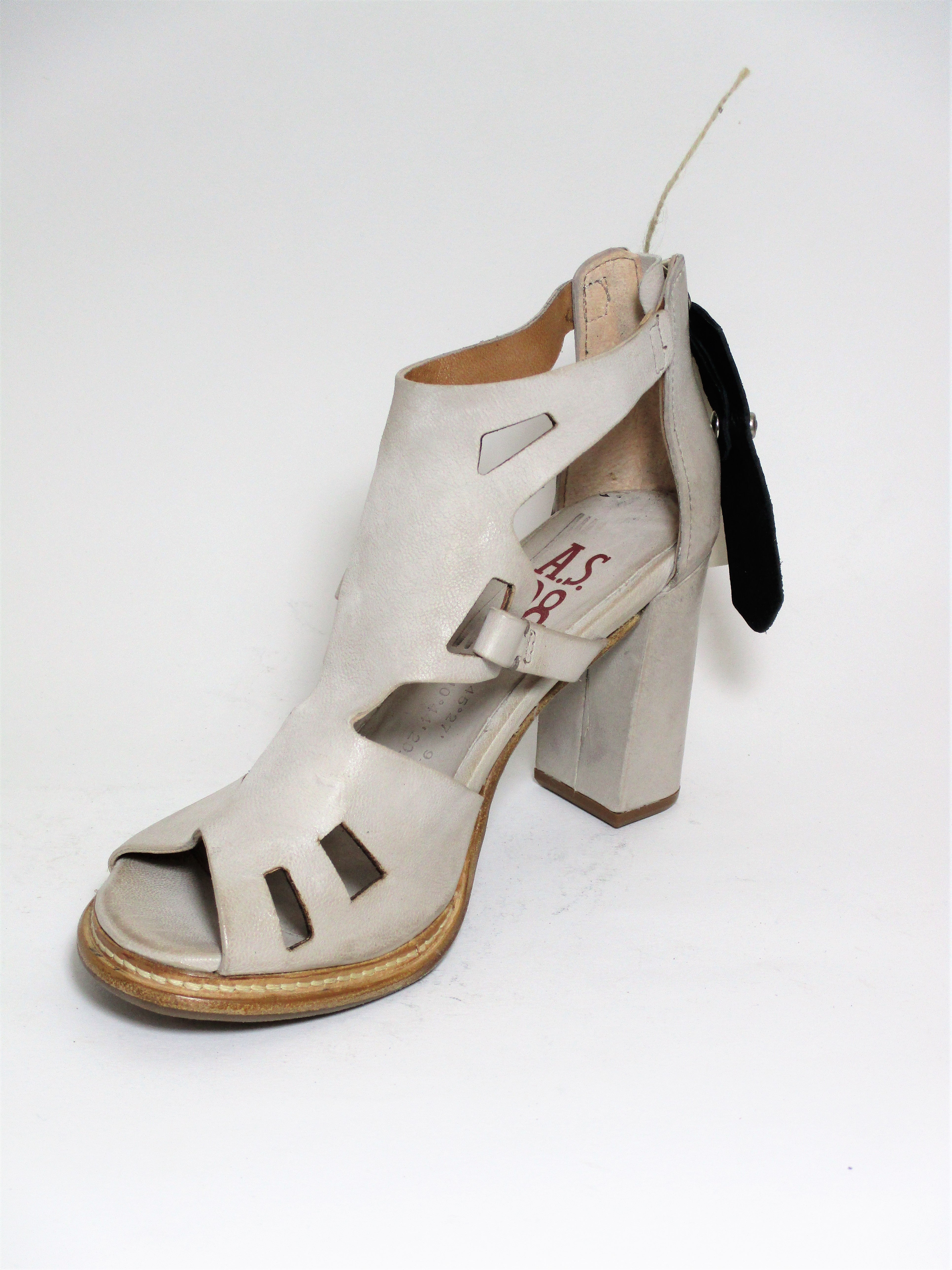 Sandalo pelle donna AS98 589030 bianco