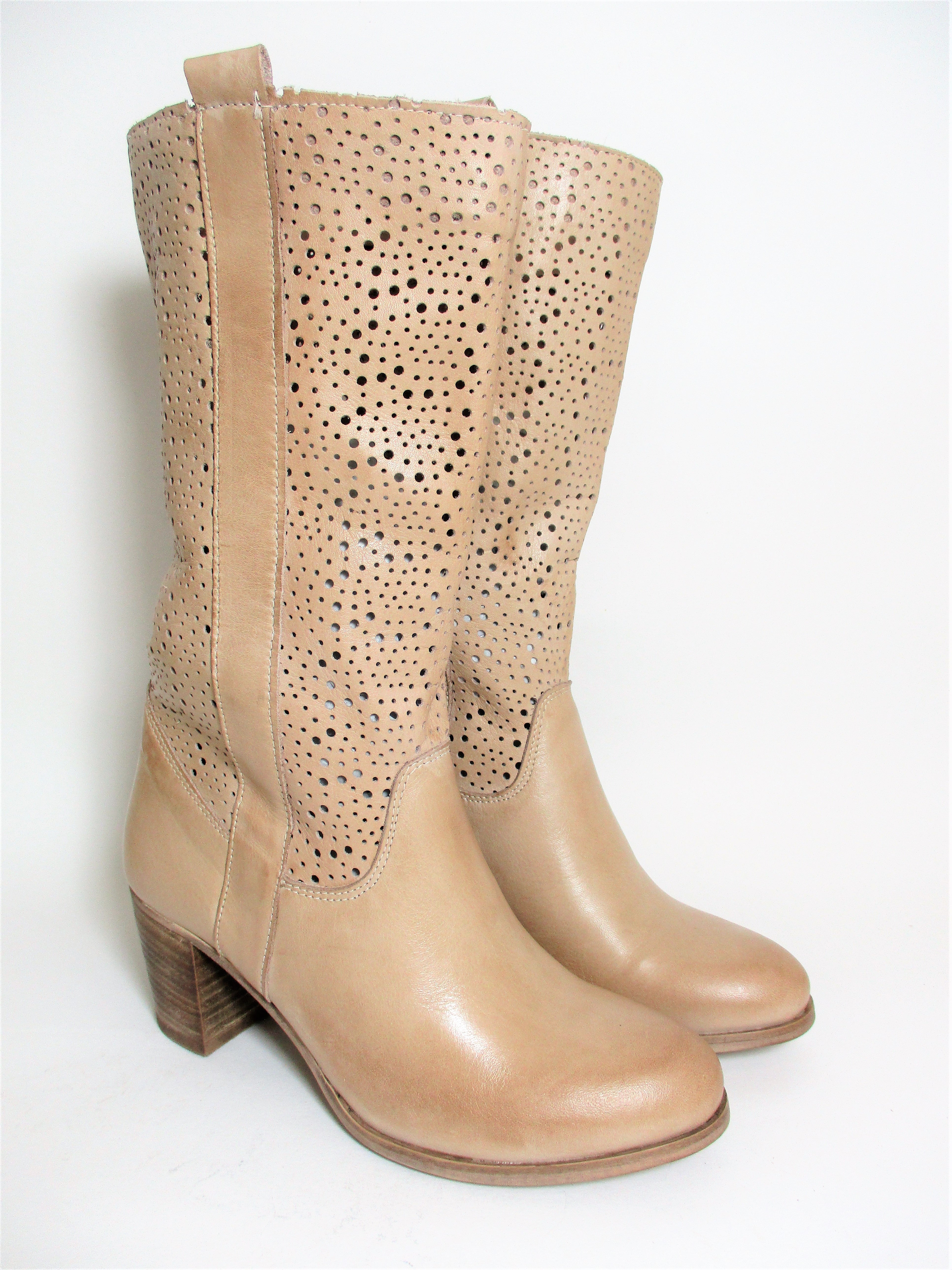 Stivale pelle donna Rebel 114F50 Beige