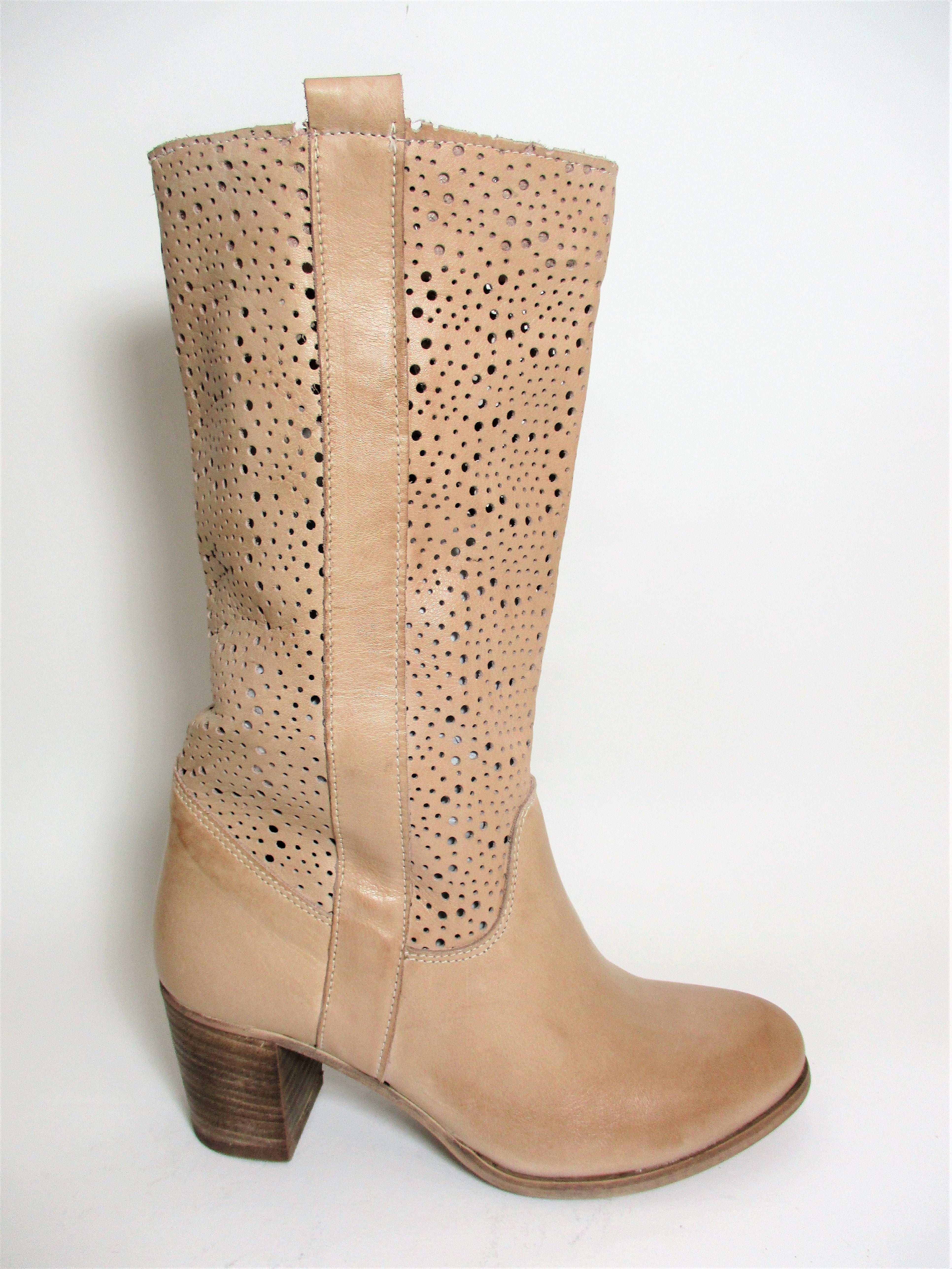 Stivale pelle donna Rebel 114F50 Beige