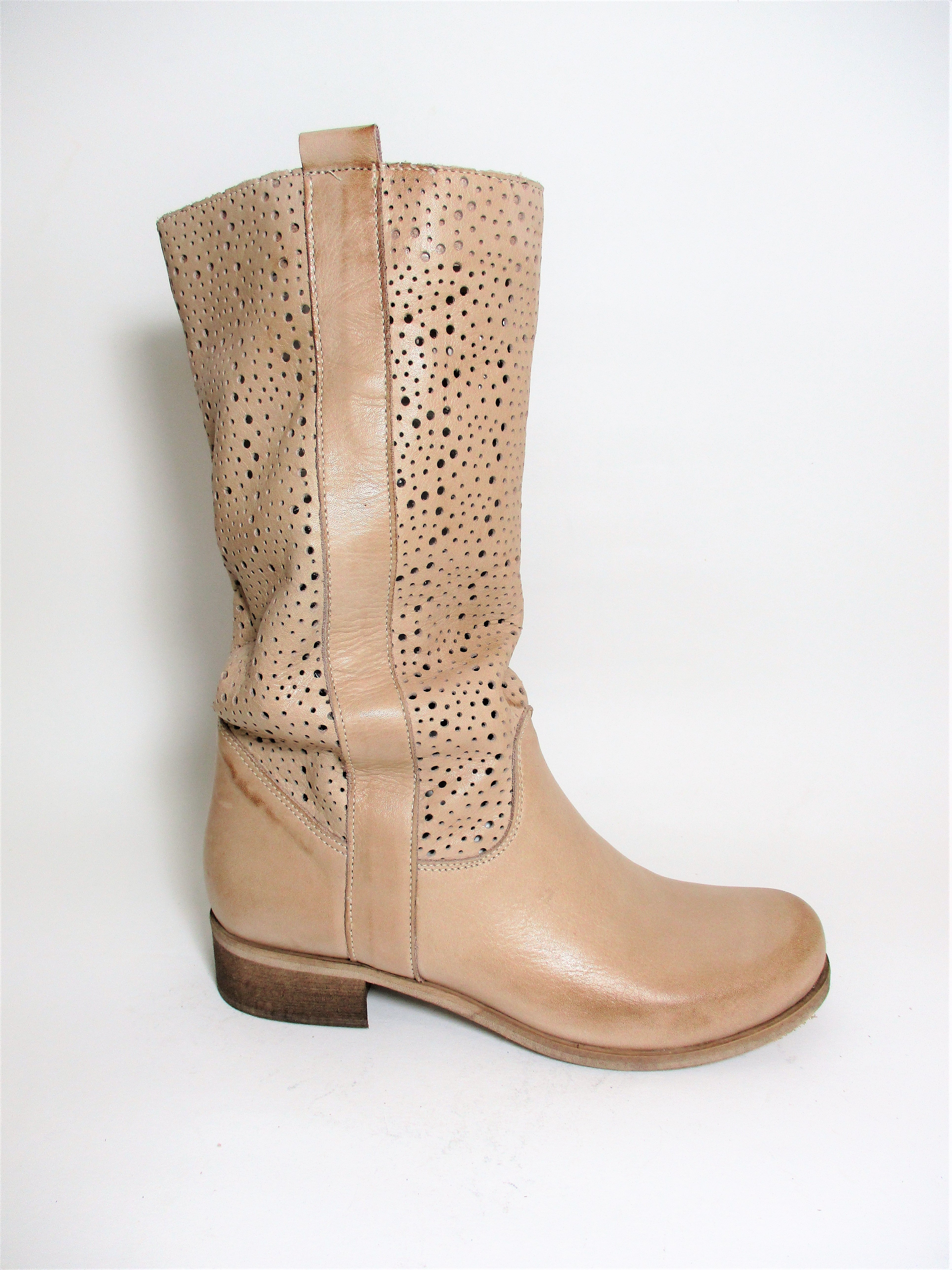 Stivale pelle donna Rebel 114 Beige