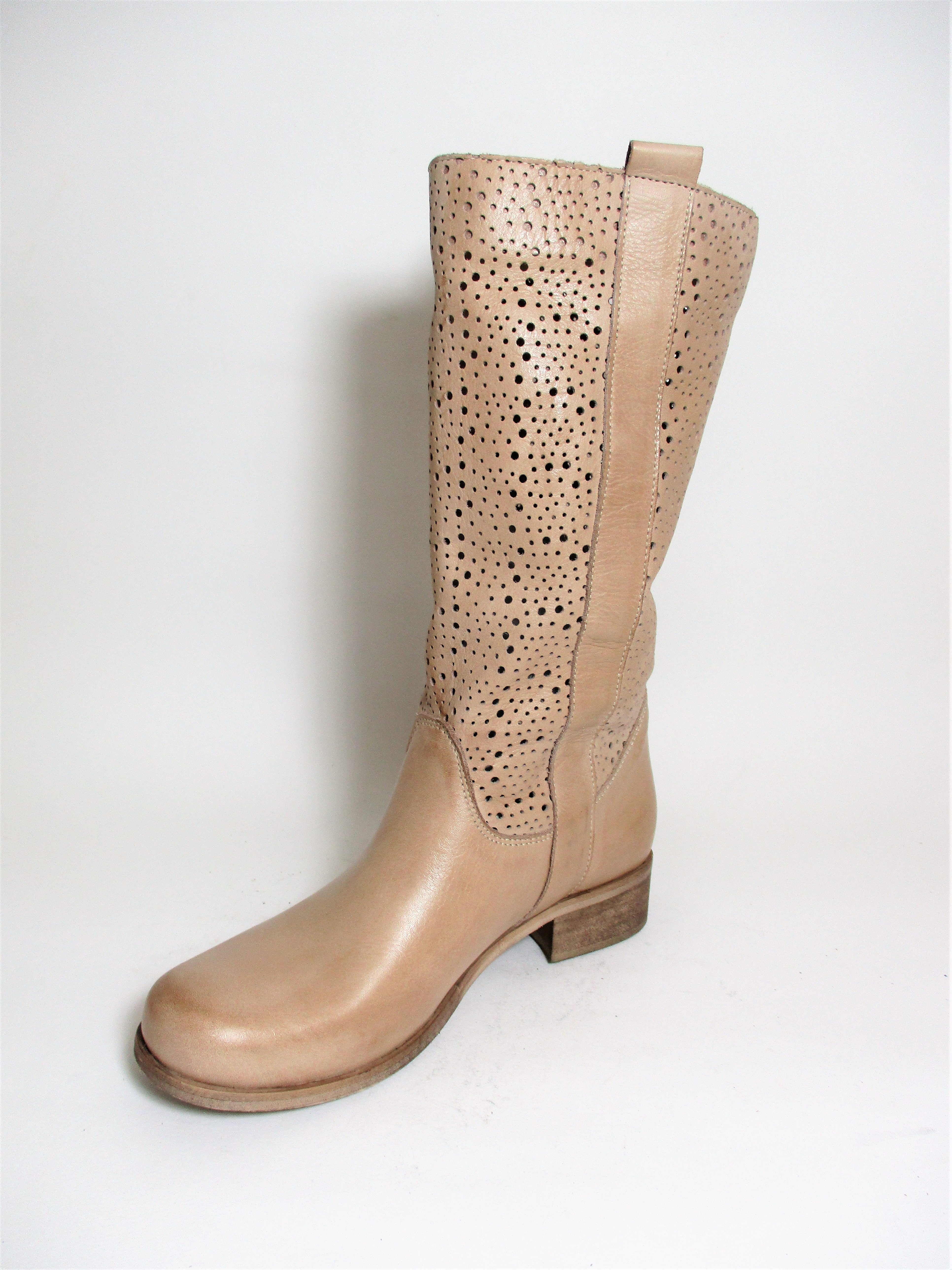 Stivale pelle donna Rebel 114 Beige