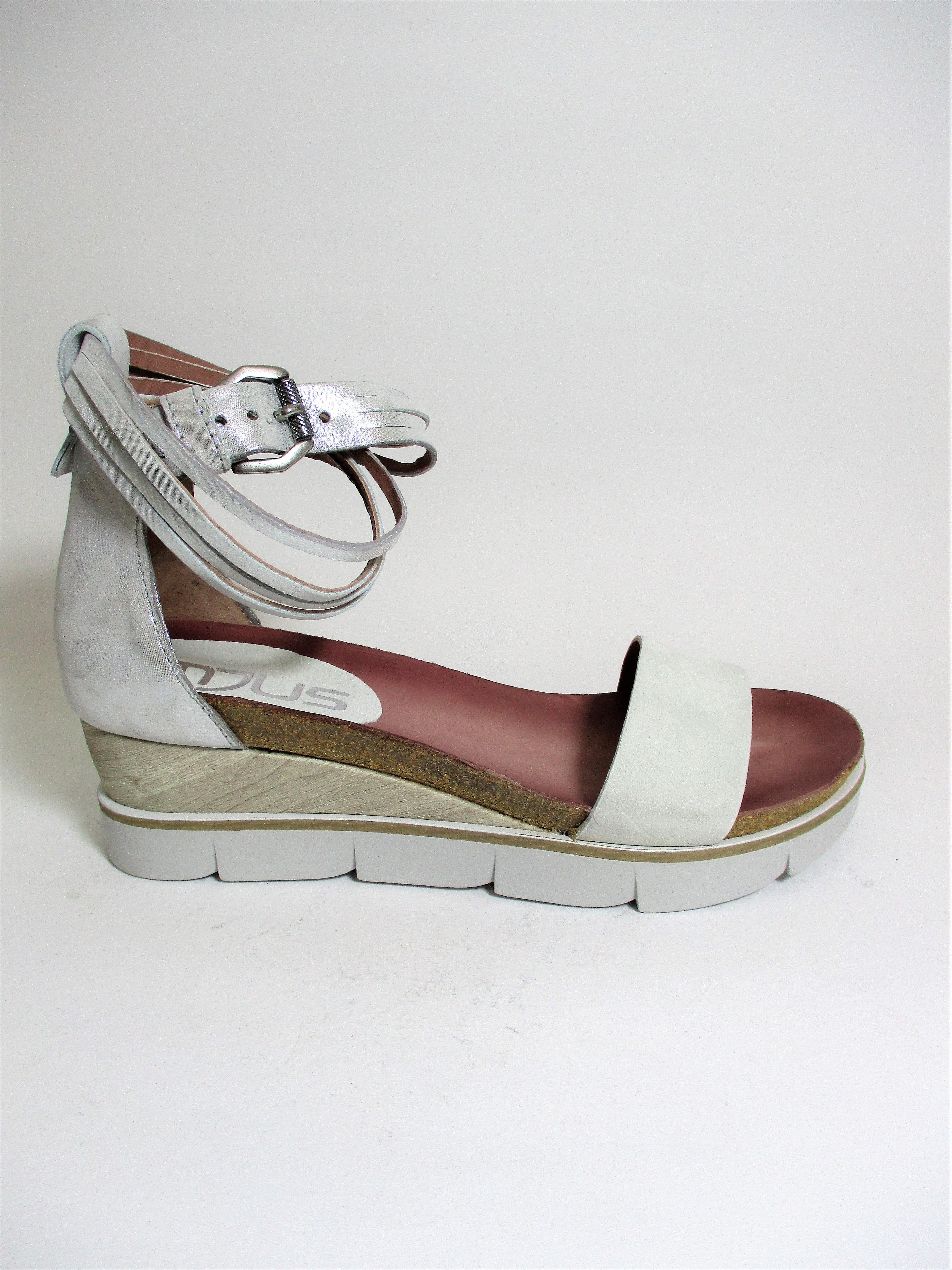 Sandalo pelle donna 866005 MJUS Bianco/Argento