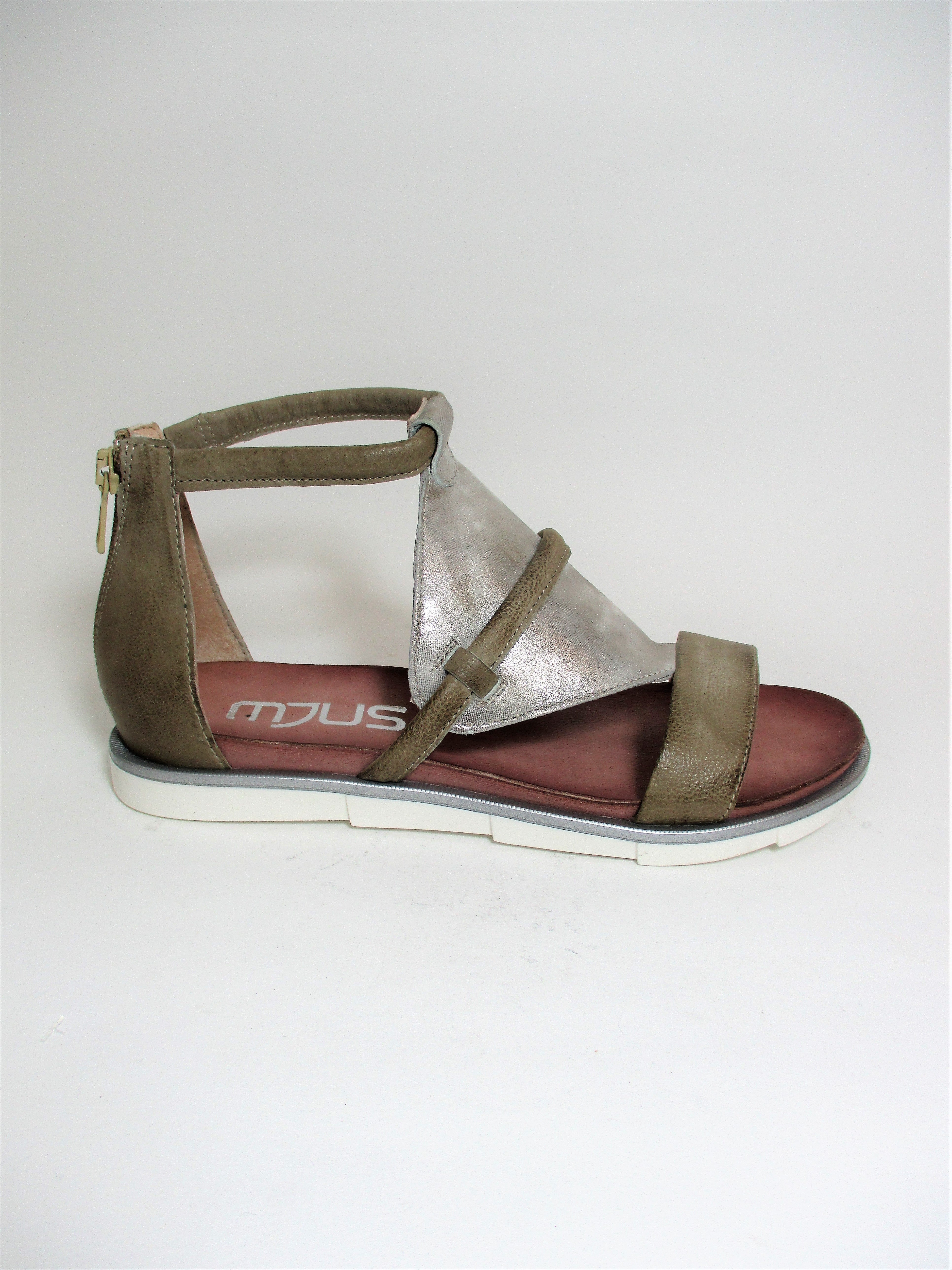 Sandalo pelle donna 740005 MJUS Grigio/Beige