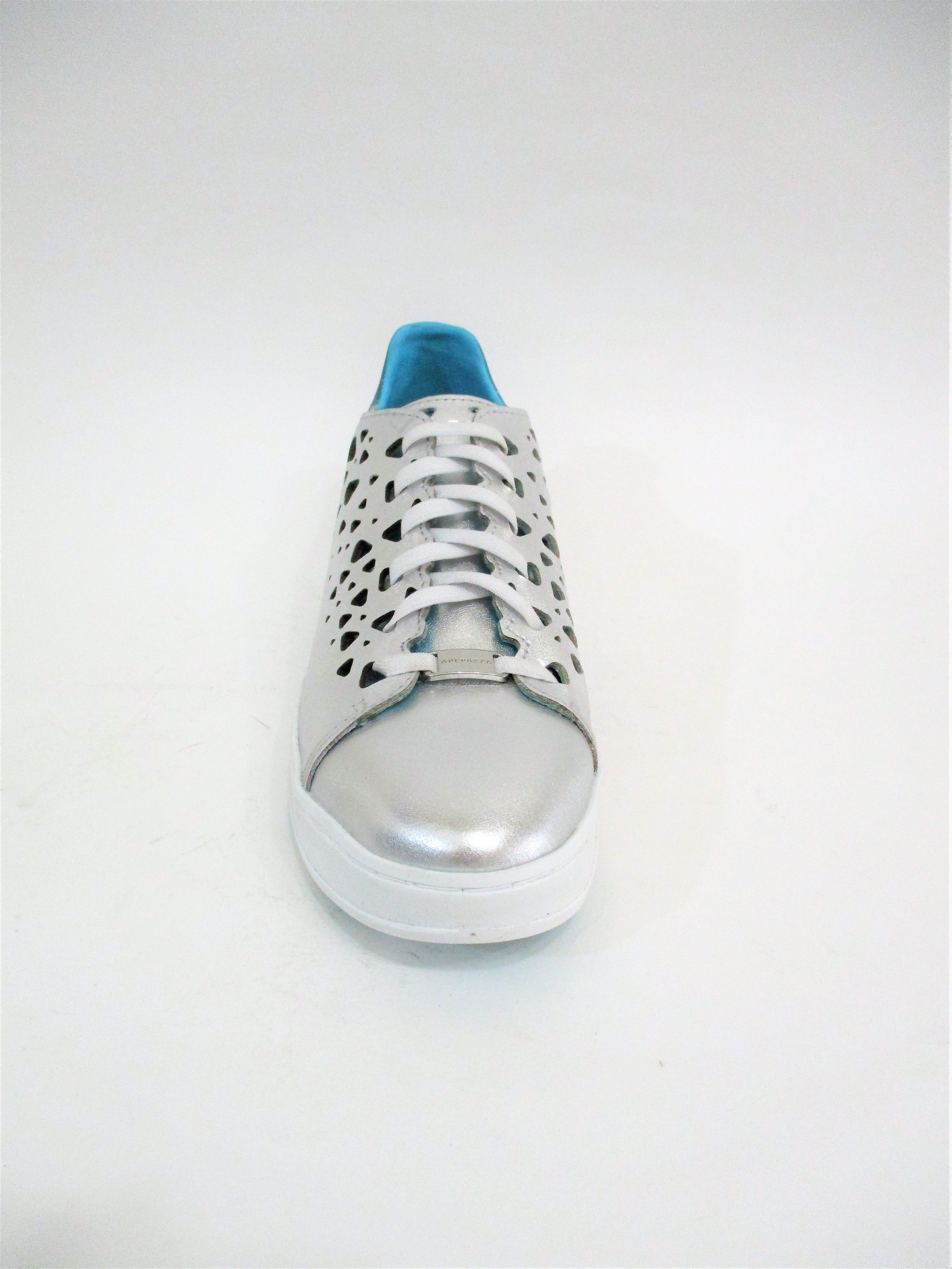 SNEAKER PELLE DONNA APEPAZZA SMW14 ARGENTO