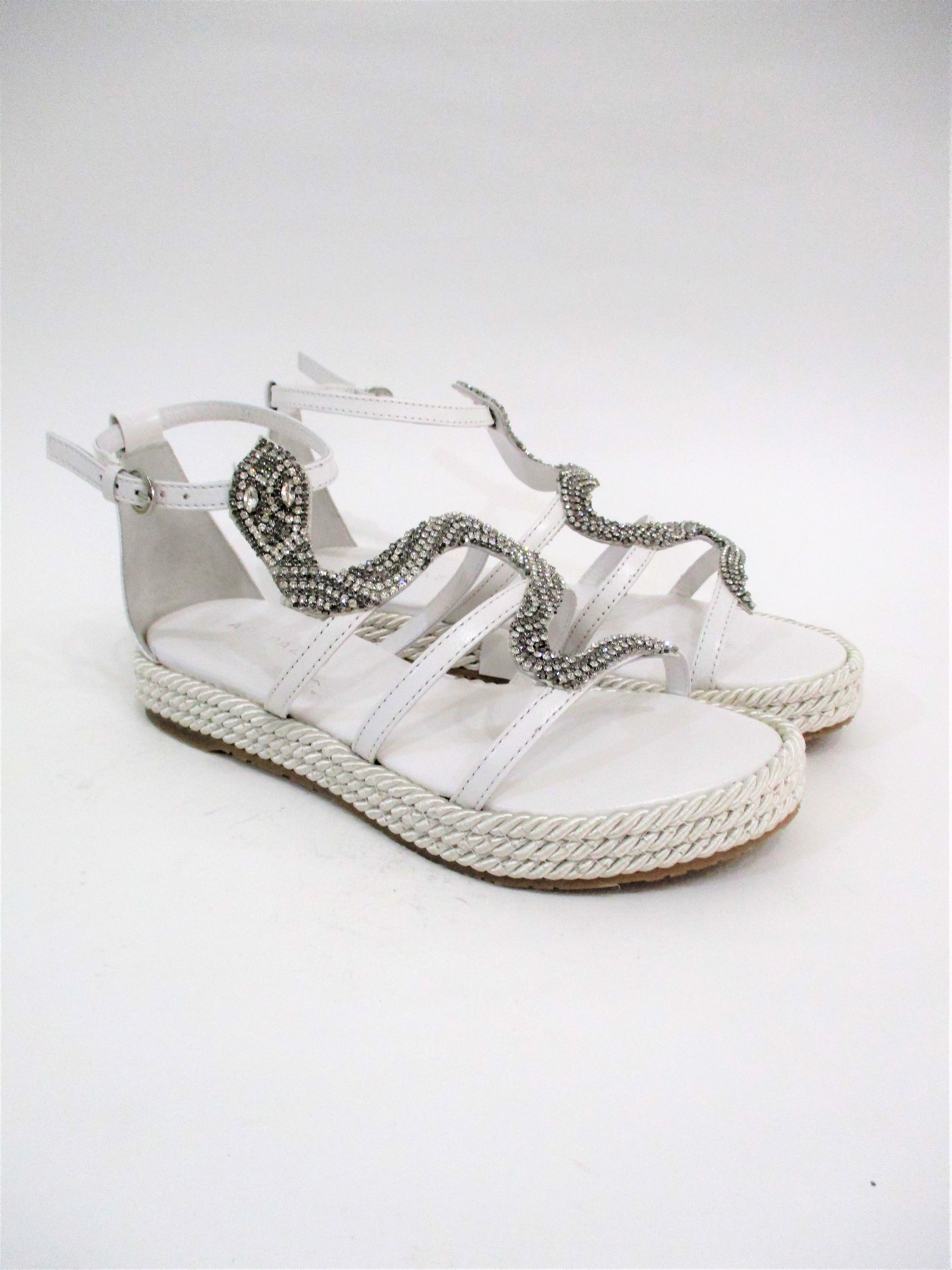 SANDALO PELLE DONNA APEPAZZA VTN01 BIANCO