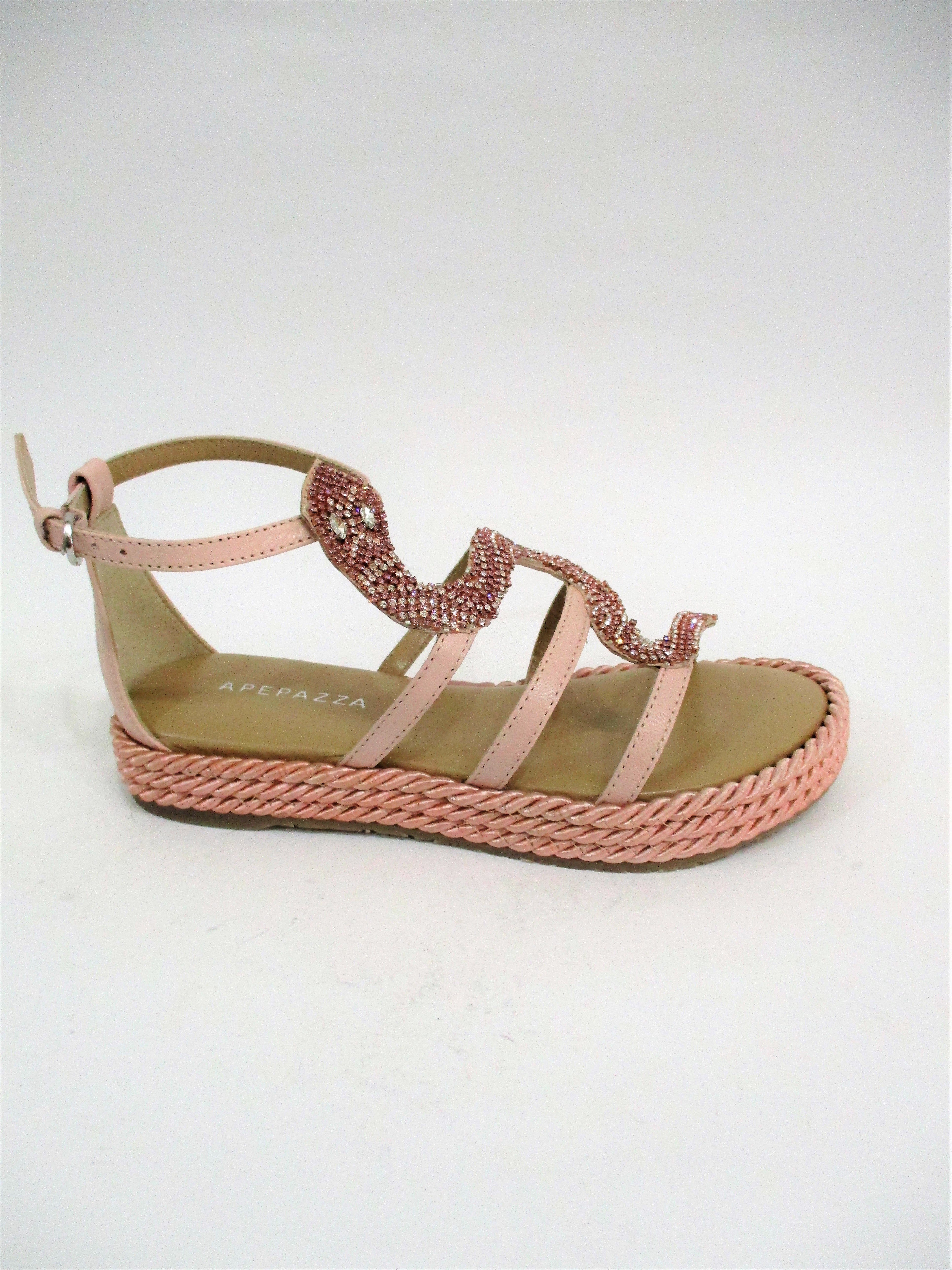 SANDALO PELLE DONNA APEPAZZA VTN01 ROSA