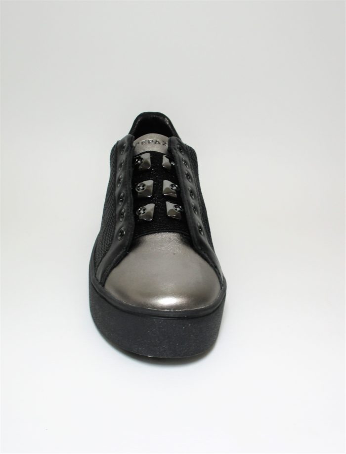 SNEAKER PELLE DONNA APEPAZZA 9FSLW06 NERO/GRIGIO