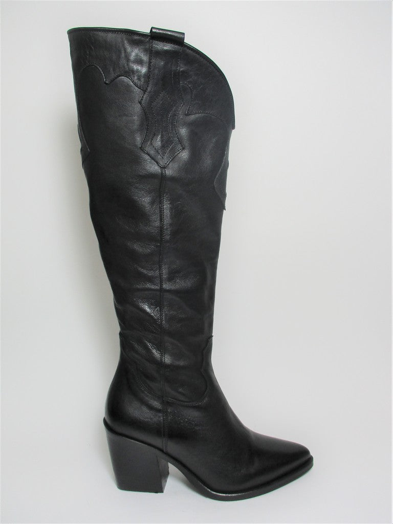 STIVALE TEXANO PELLE DONNA VALERY 832 NERO