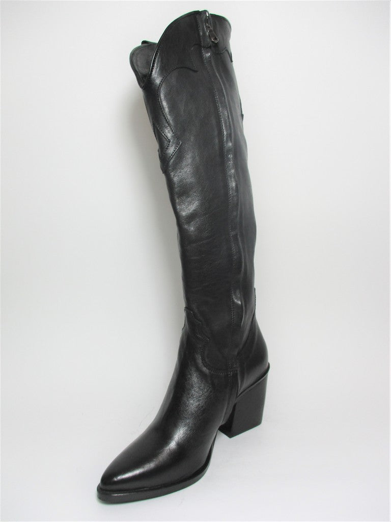 STIVALE TEXANO PELLE DONNA VALERY 832 NERO