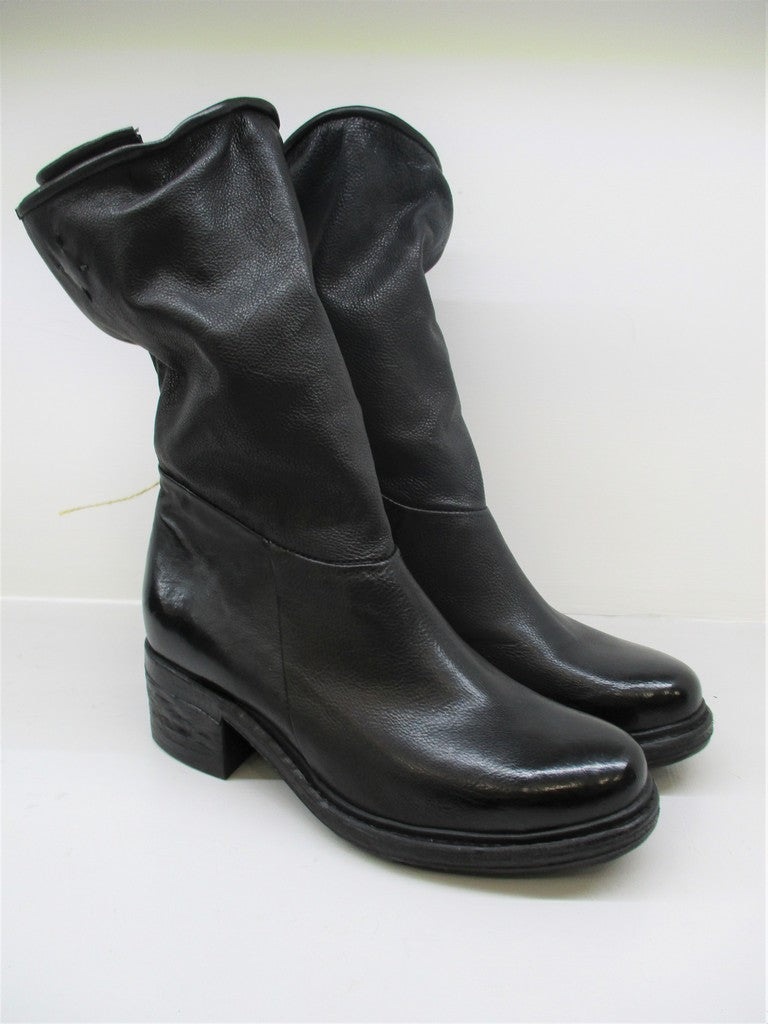 Stivale pelle donna As98 261346 nero