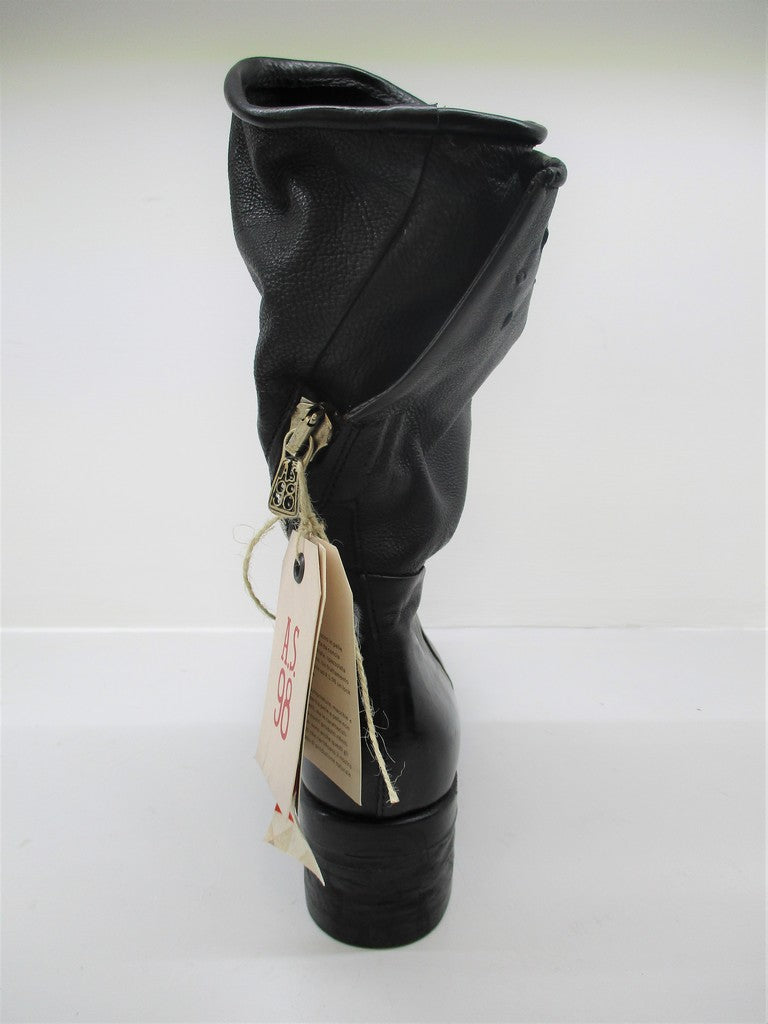 Stivale pelle donna As98 261346 nero