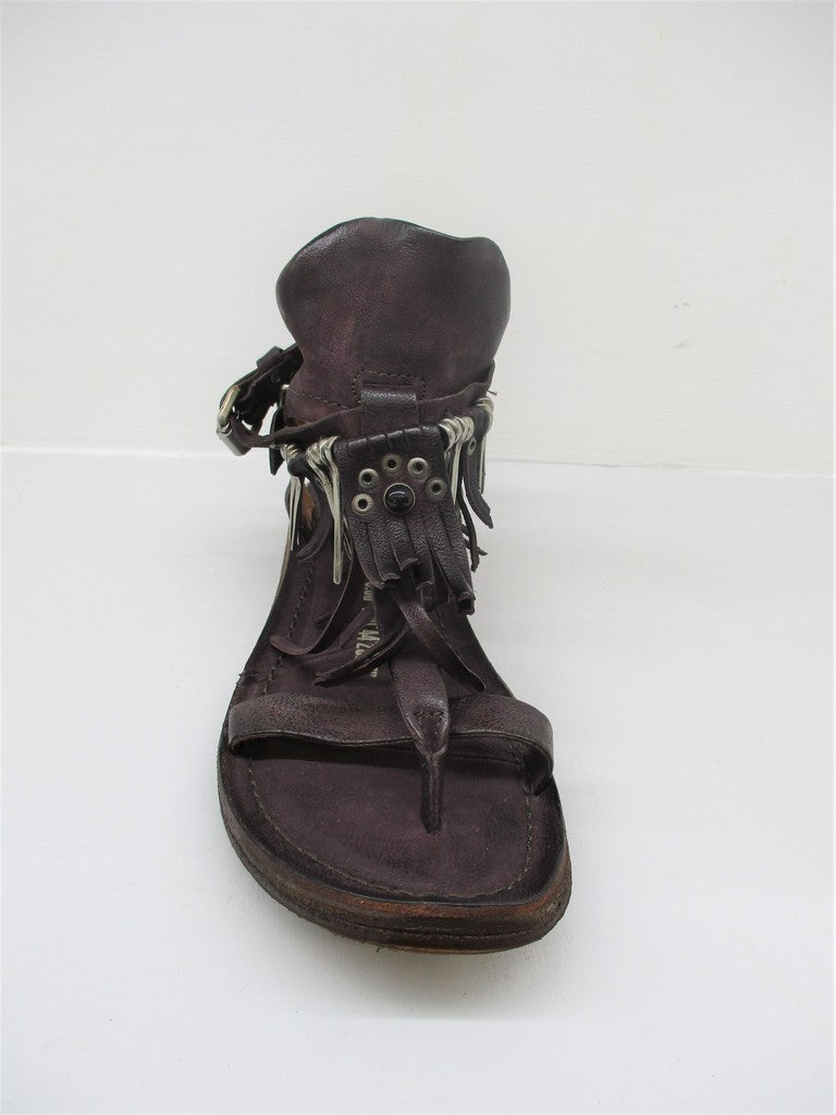 SANDALO PELLE DONNA AS98 534010 BORDEAUX