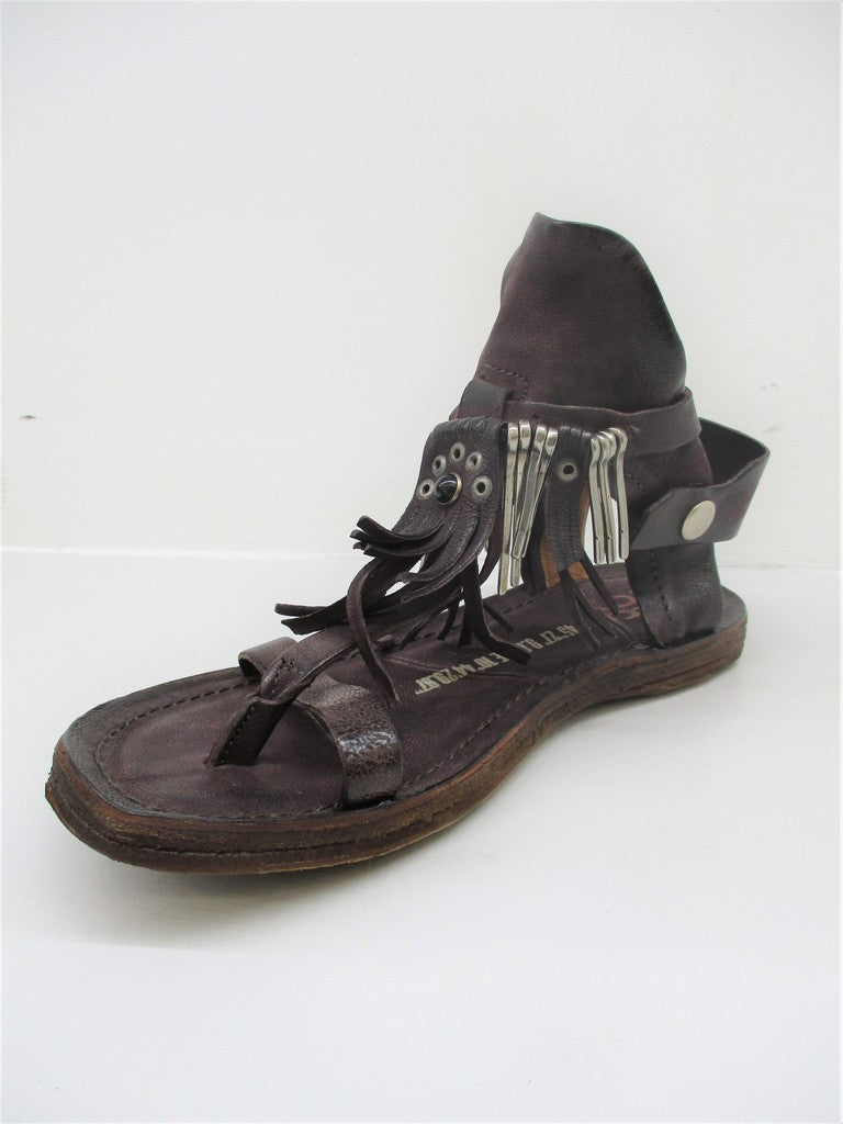 SANDALO PELLE DONNA AS98 534010 BORDEAUX