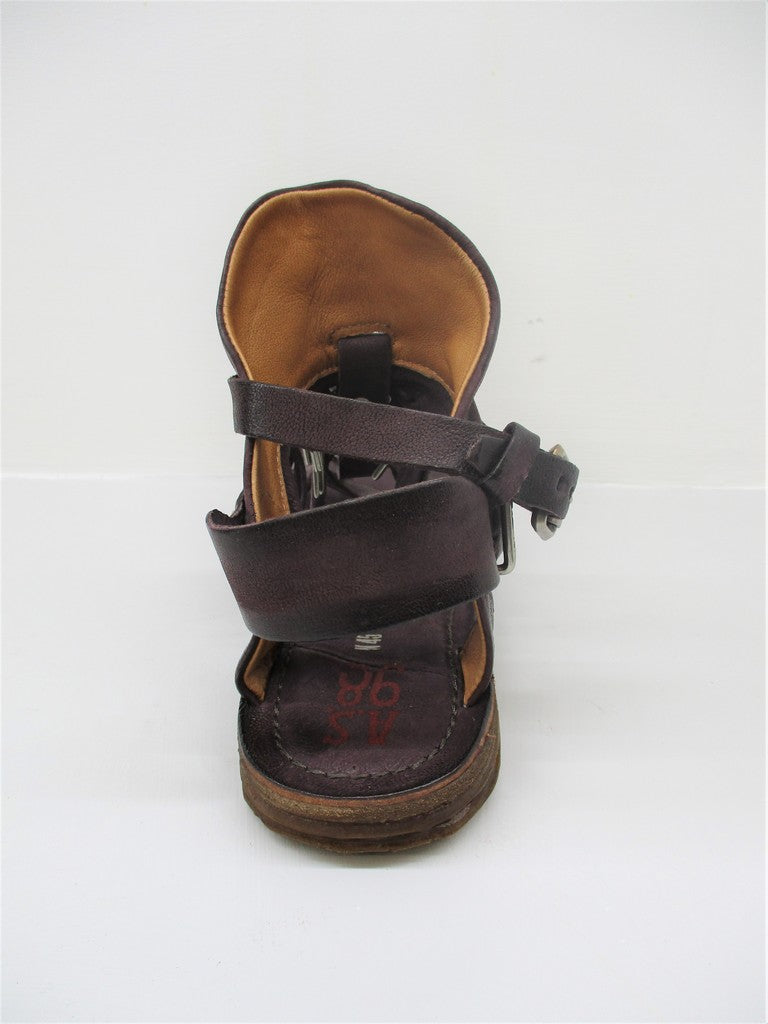 SANDALO PELLE DONNA AS98 534010 BORDEAUX