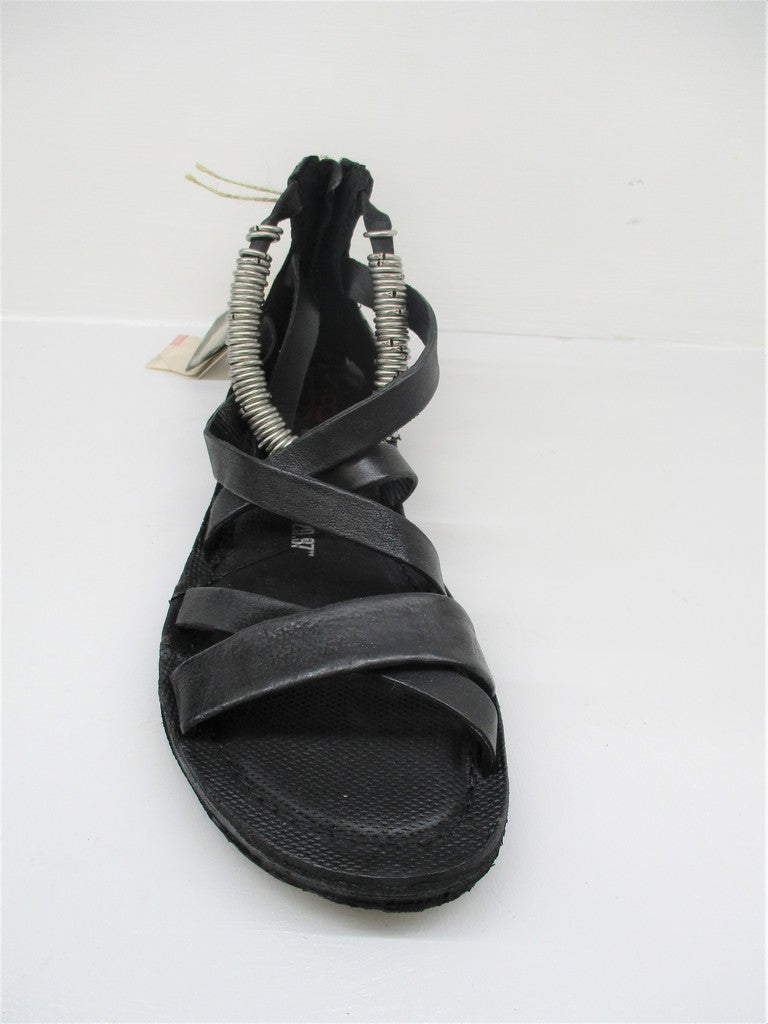 SANDALO PELLE DONNA AS98 A16002 NERO