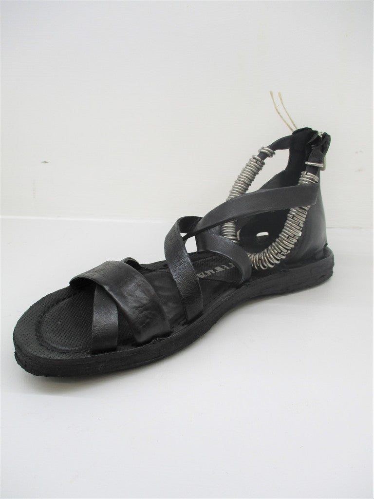 SANDALO PELLE DONNA AS98 A16002 NERO