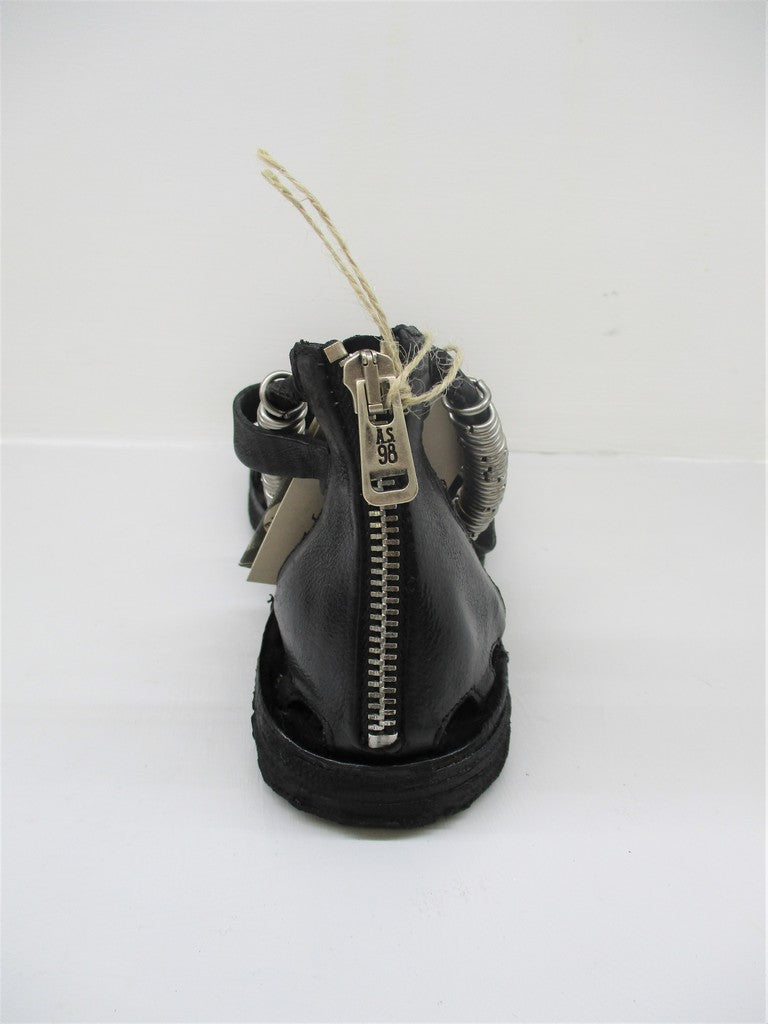 SANDALO PELLE DONNA AS98 A16002 NERO