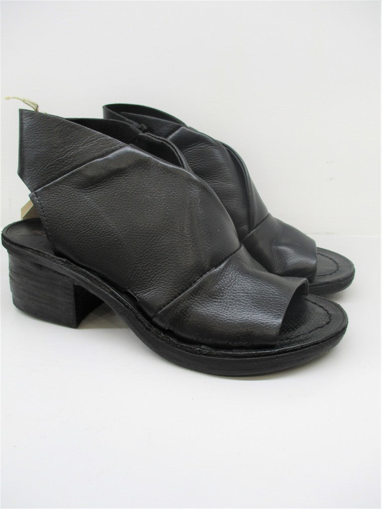 SANDALO PELLE DONNA AS98 690018 NERO