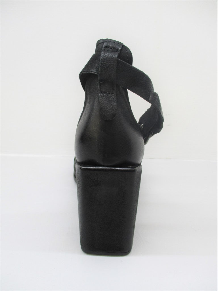 SANDALO PELLE DONNA AS98 A03004 NERO