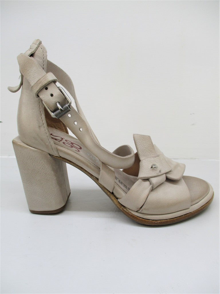 SANDALO PELLE DONNA AS98 A03004 GHIACCIO